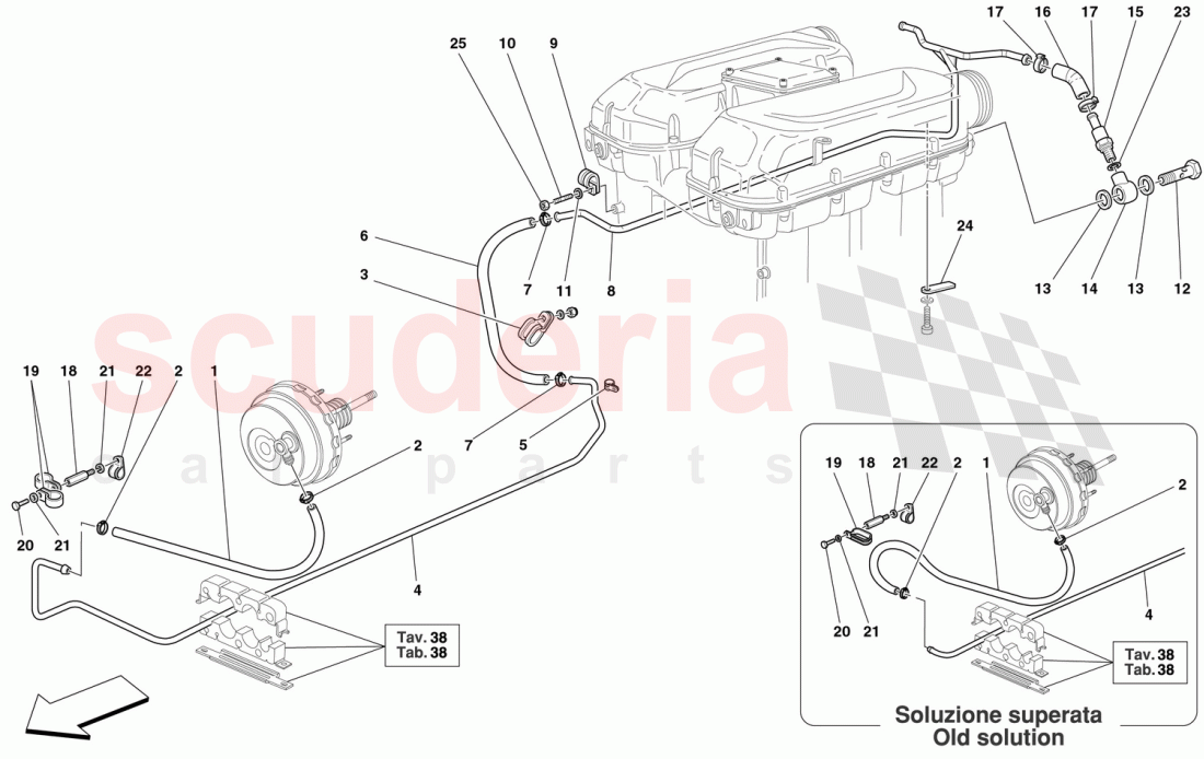 BRAKE BOOSTER SYSTEM of Ferrari Ferrari 360 Spider
