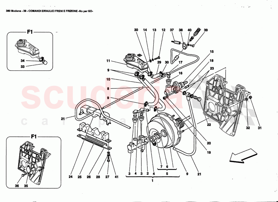 BRAKES AND CLUTCH HYDRAULIC CONTROLS -Not far GD- of Ferrari Ferrari 360 Modena