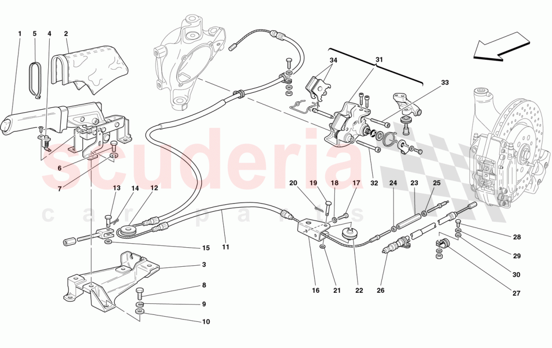 HAND-BRAKE CONTROL of Ferrari Ferrari 360 Spider