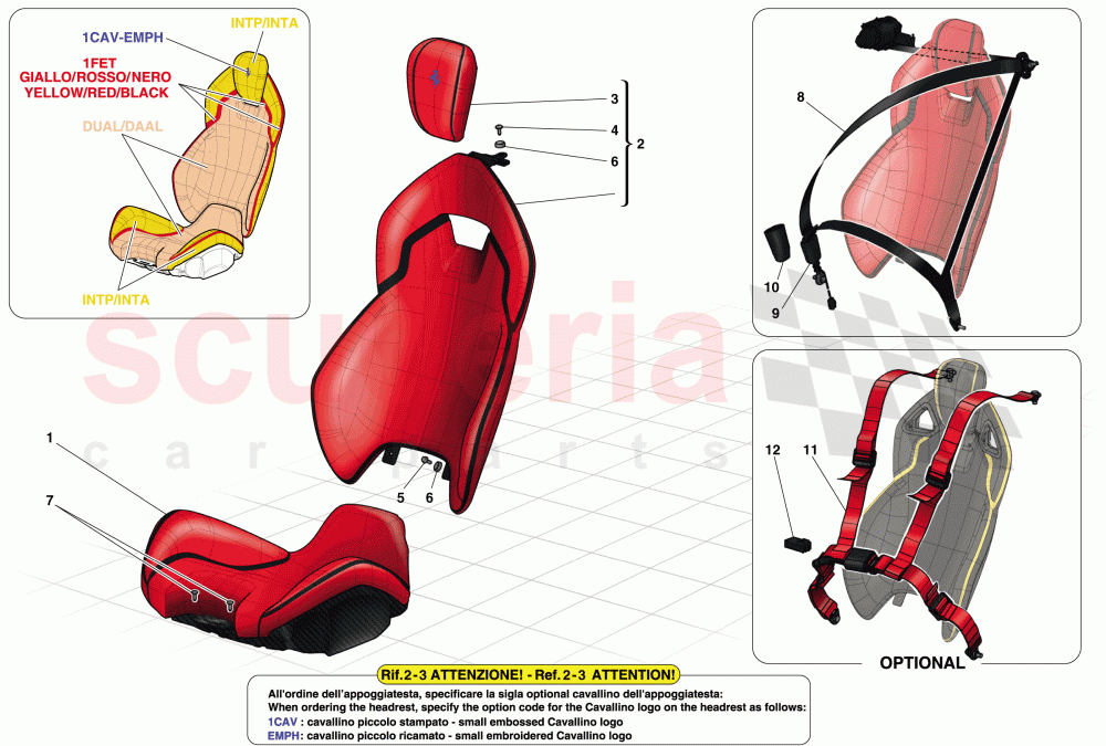 SEATS AND SEAT BELTS of Ferrari Ferrari LaFerrari