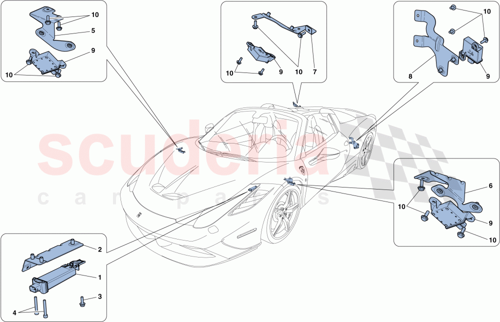 TYRE PRESSURE MONITORING SYSTEM of Ferrari Ferrari 458 Speciale Aperta