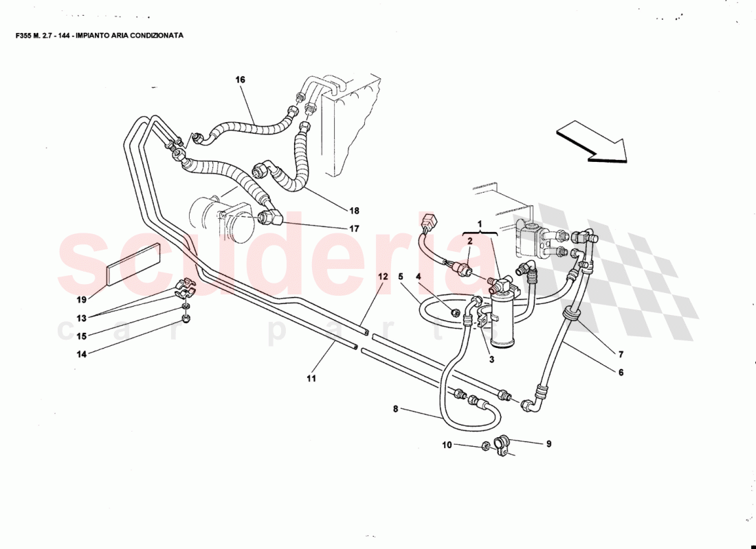 AIR CONDITIONING SYSTEM of Ferrari Ferrari 355 (2.7 Motronic)