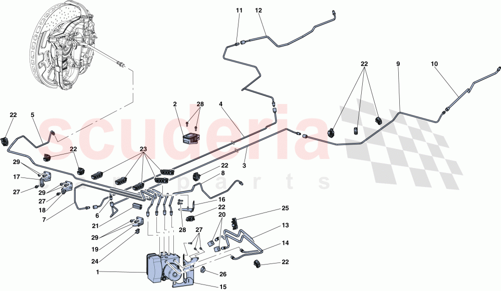 BRAKE SYSTEM of Ferrari Ferrari LaFerrari Aperta