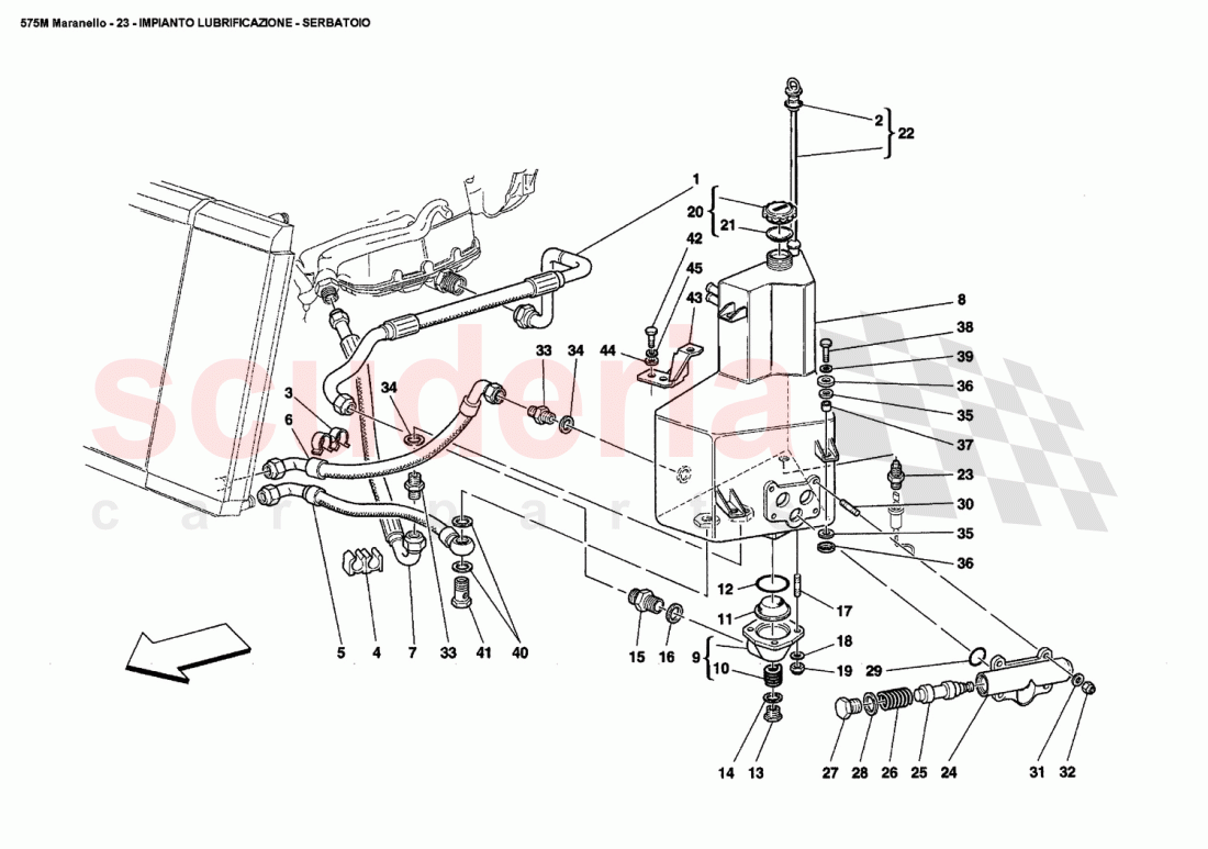 LUBRICATION SYSTEM - TANK of Ferrari Ferrari 575M Maranello