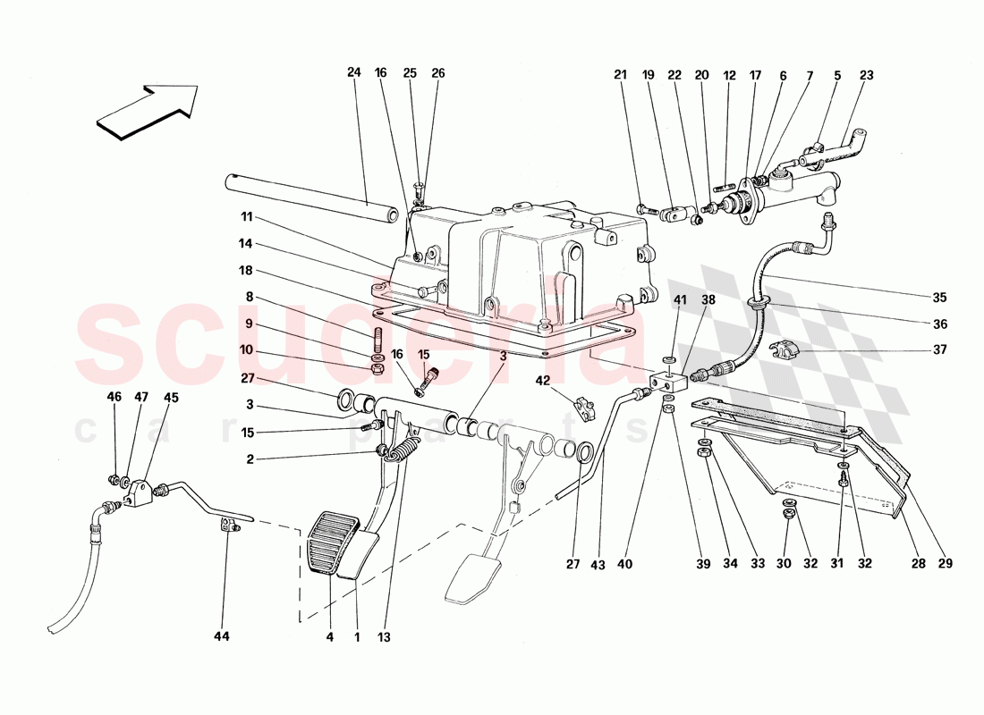 Clutch Release Control - Valid for GD of Ferrari Ferrari 348 TB (1993)