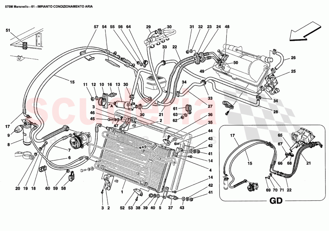 AIR CONDITIONING SYSTEM of Ferrari Ferrari 575M Maranello