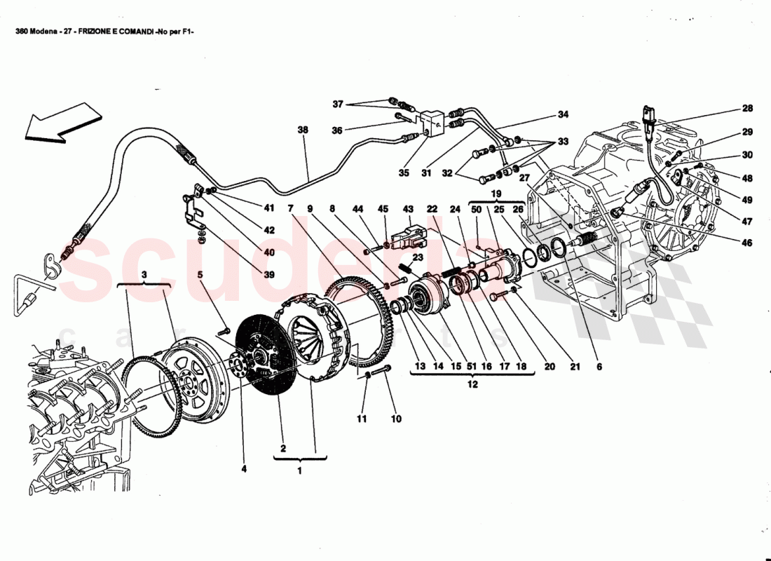 CLUTCH AND CONTROLS -Not far F1- of Ferrari Ferrari 360 Modena