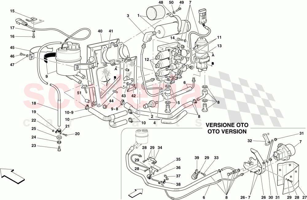 POWER UNIT AND TANK -Applicable for F1- of Ferrari Ferrari 612 Sessanta