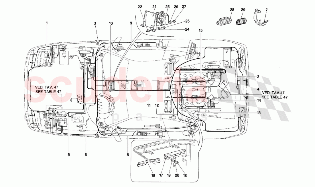 ELECTRICAL SYSTEM -Not for USA and CDN- of Ferrari Ferrari 348 (2.7 Motronic)