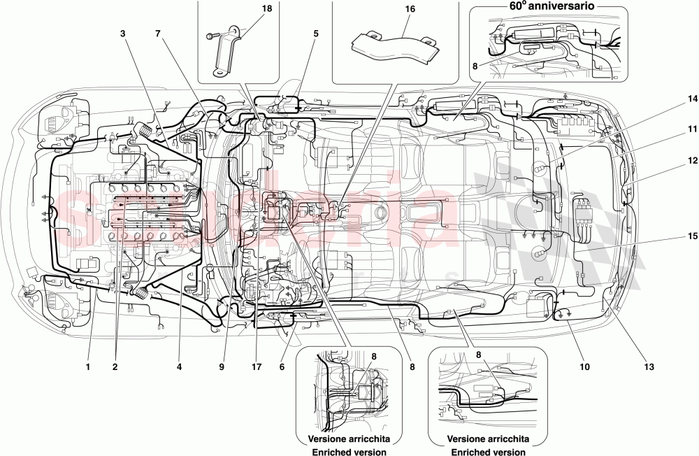 ELECTRICAL SYSTEM of Ferrari Ferrari 612 Sessanta