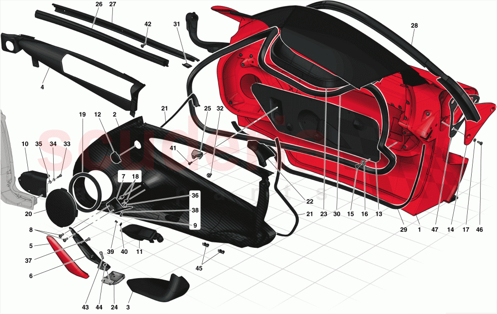 DOORS - SUBSTRUCTURE AND TRIM of Ferrari Ferrari LaFerrari