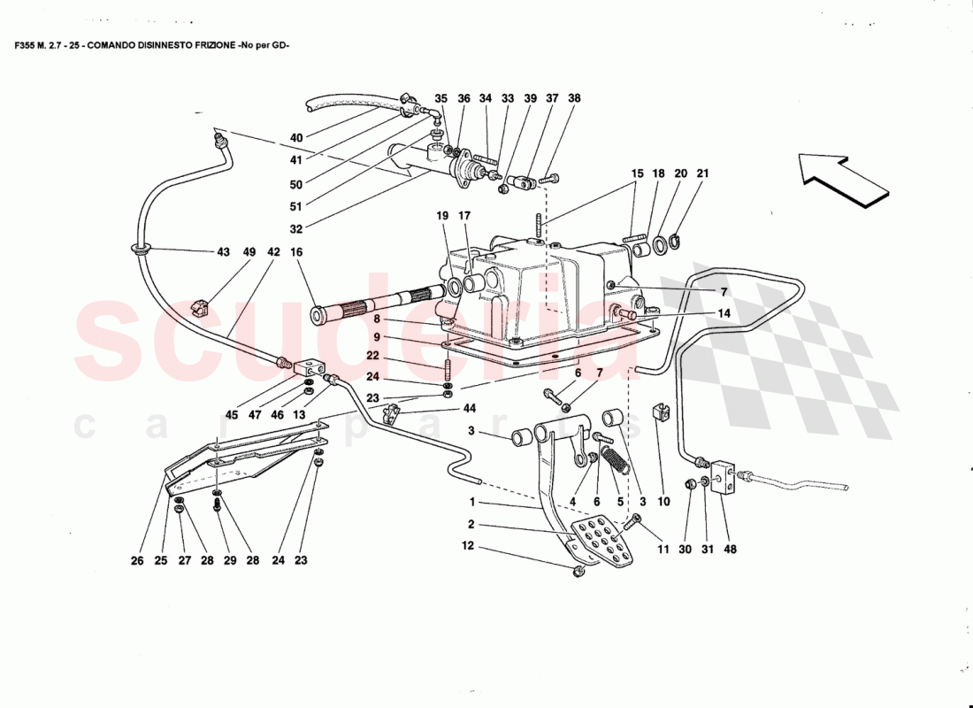 CLUTCH RELEASE CONTROL -Nat far GD- of Ferrari Ferrari 355 (2.7 Motronic)