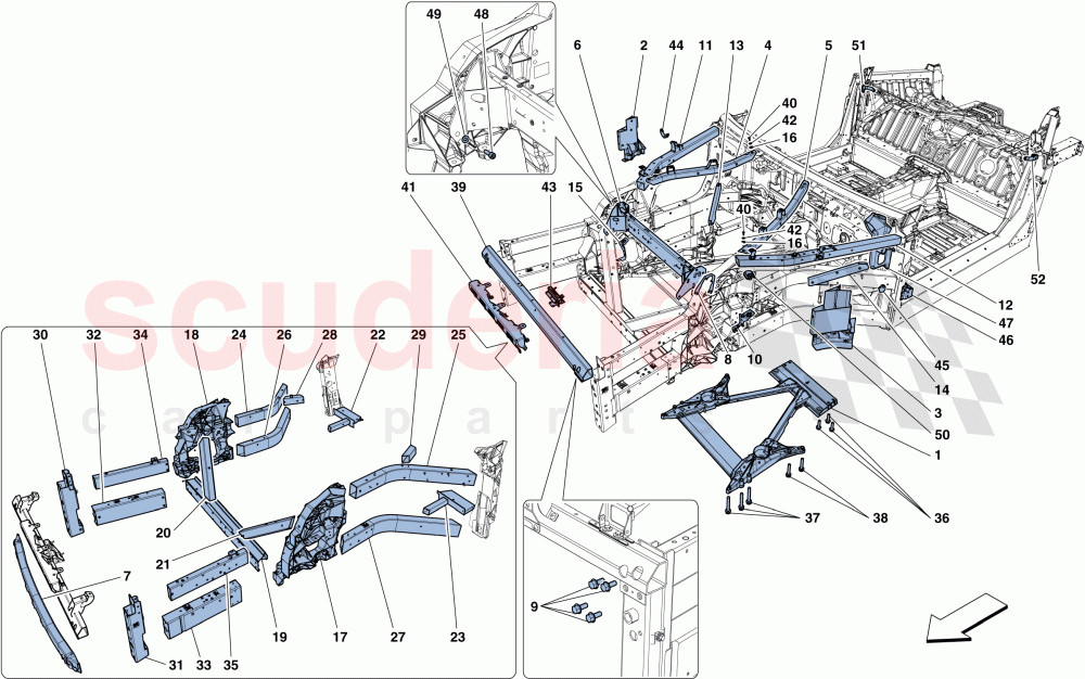 STRUCTURES AND ELEMENTS, FRONT OF VEHICLE of Ferrari Ferrari 812 Superfast/GTS