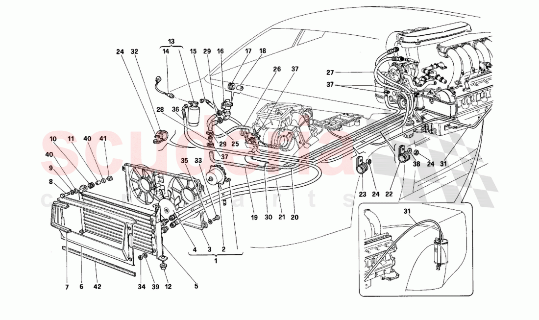 Air conditioning system of Ferrari Ferrari 512 M