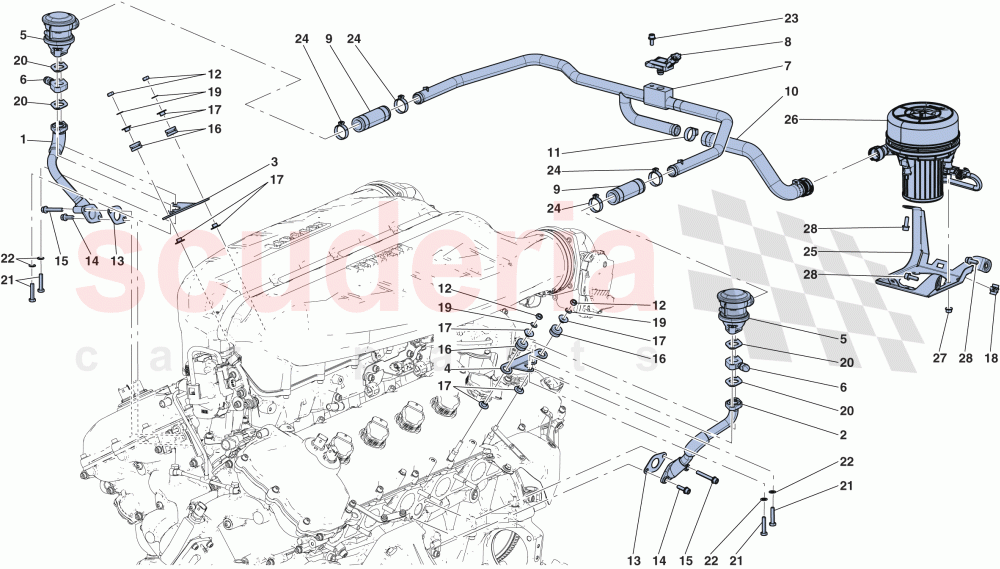 SECONDARY AIR SYSTEM of Ferrari Ferrari LaFerrari Aperta