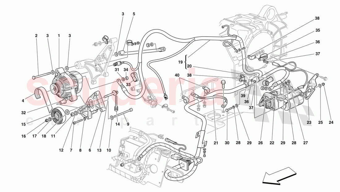 CURRENT GENERATOR - STARTING MOTOR of Ferrari Ferrari 360 Challenge (2000)