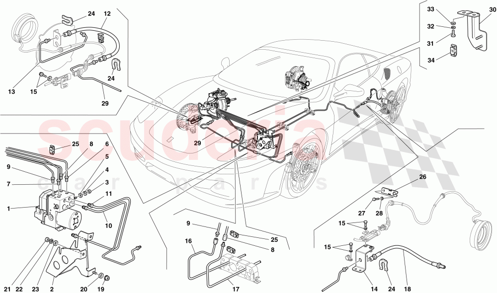 BRAKE SYSTEM -Applicable for GD- of Ferrari Ferrari 430 Coupe