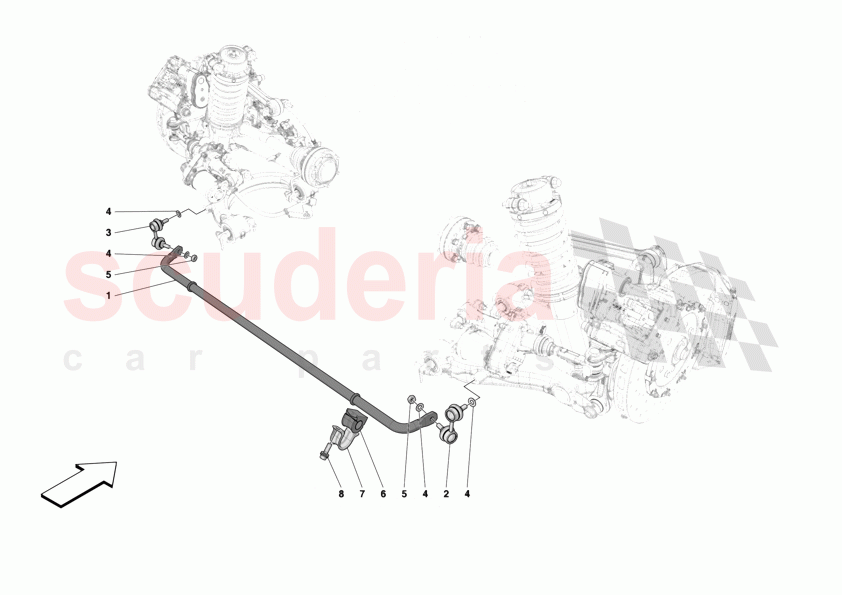 REAR TORSION BAR of Ferrari Ferrari 12Cilindri