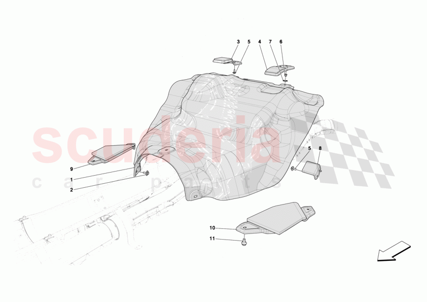 TANK MOUNTS of Ferrari Ferrari 12Cilindri