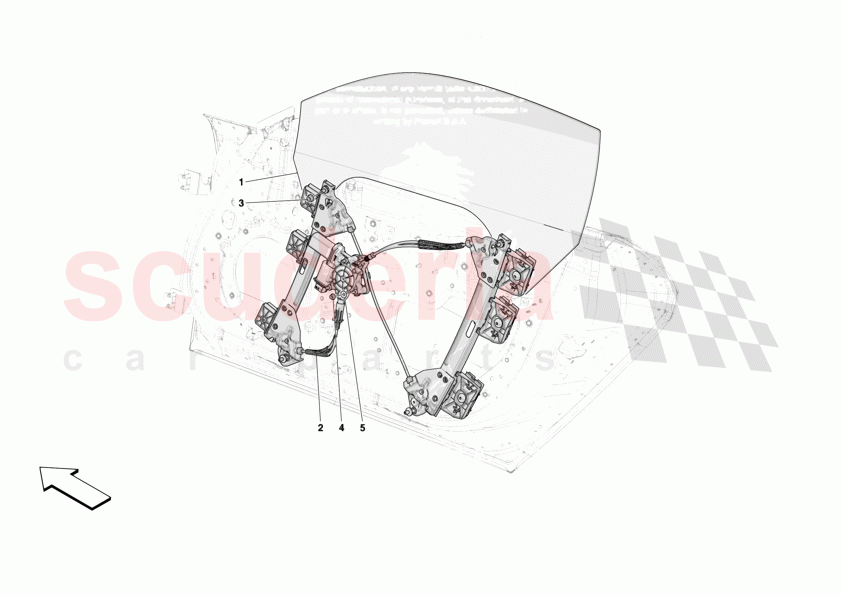 DOORS - WINDOW AND WINDOW LIFTER of Ferrari Ferrari 12Cilindri