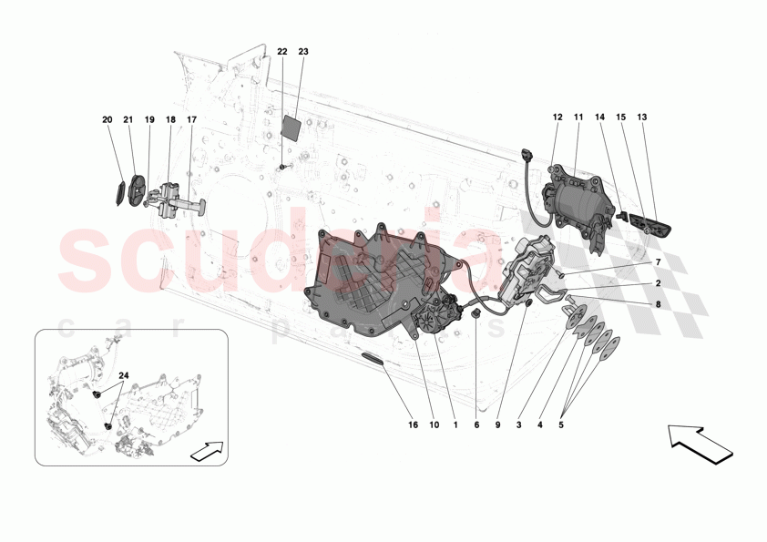 DOORS - OPENING MECHANISMS AND HINGES of Ferrari Ferrari 12Cilindri