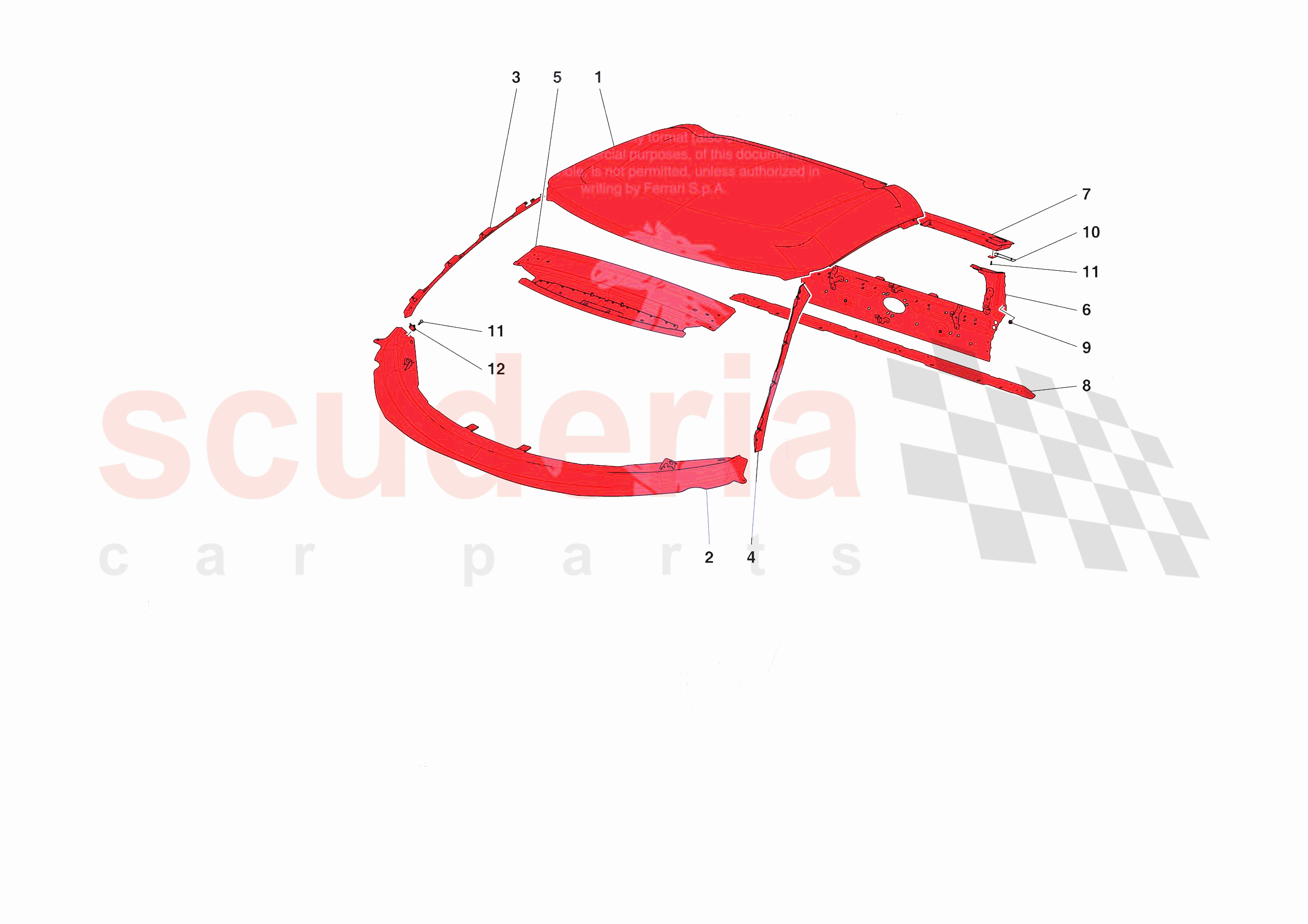ROOF of Ferrari Ferrari 296 GTB Europe