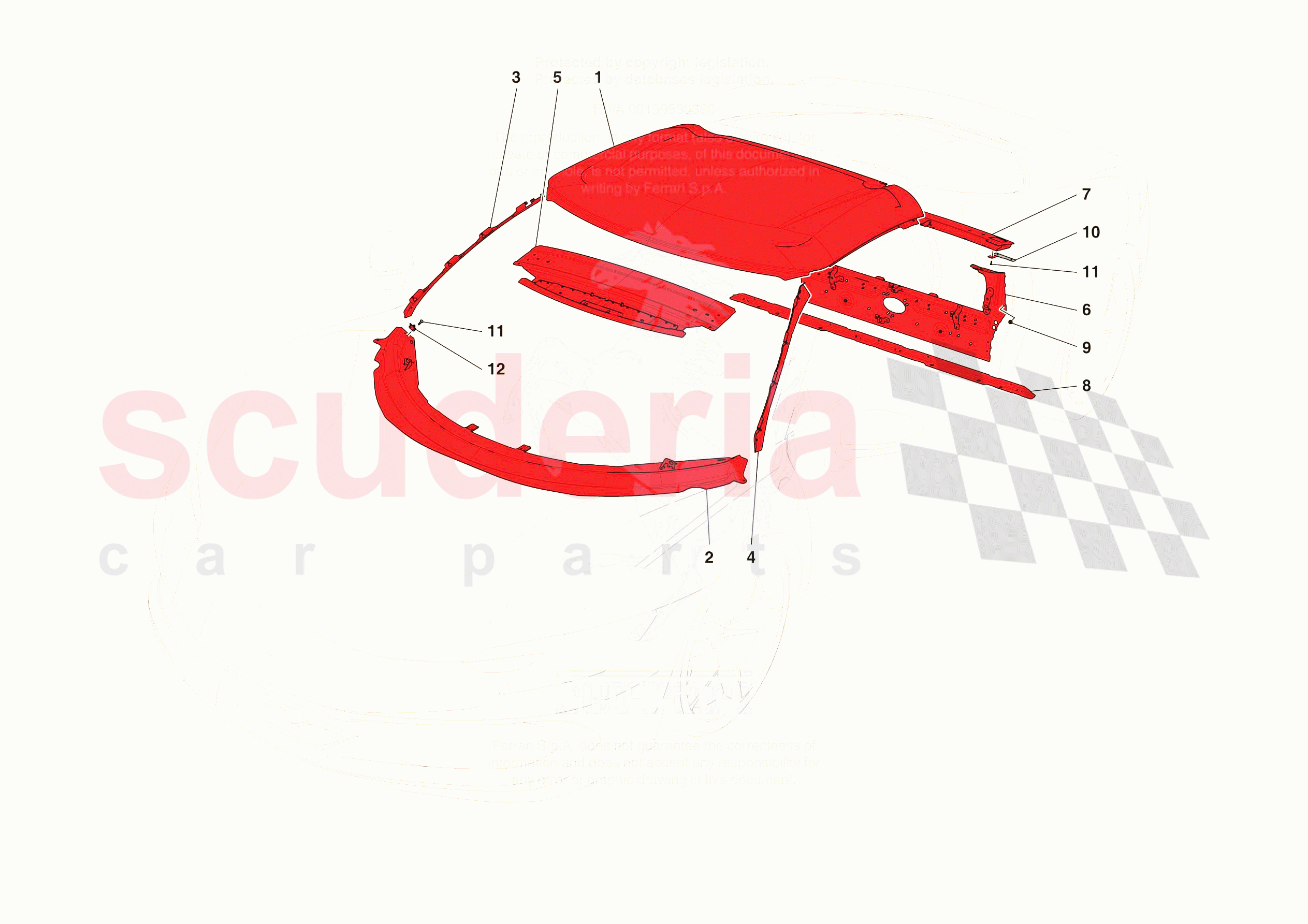 ROOF of Ferrari Ferrari 296 GTB Europe RH