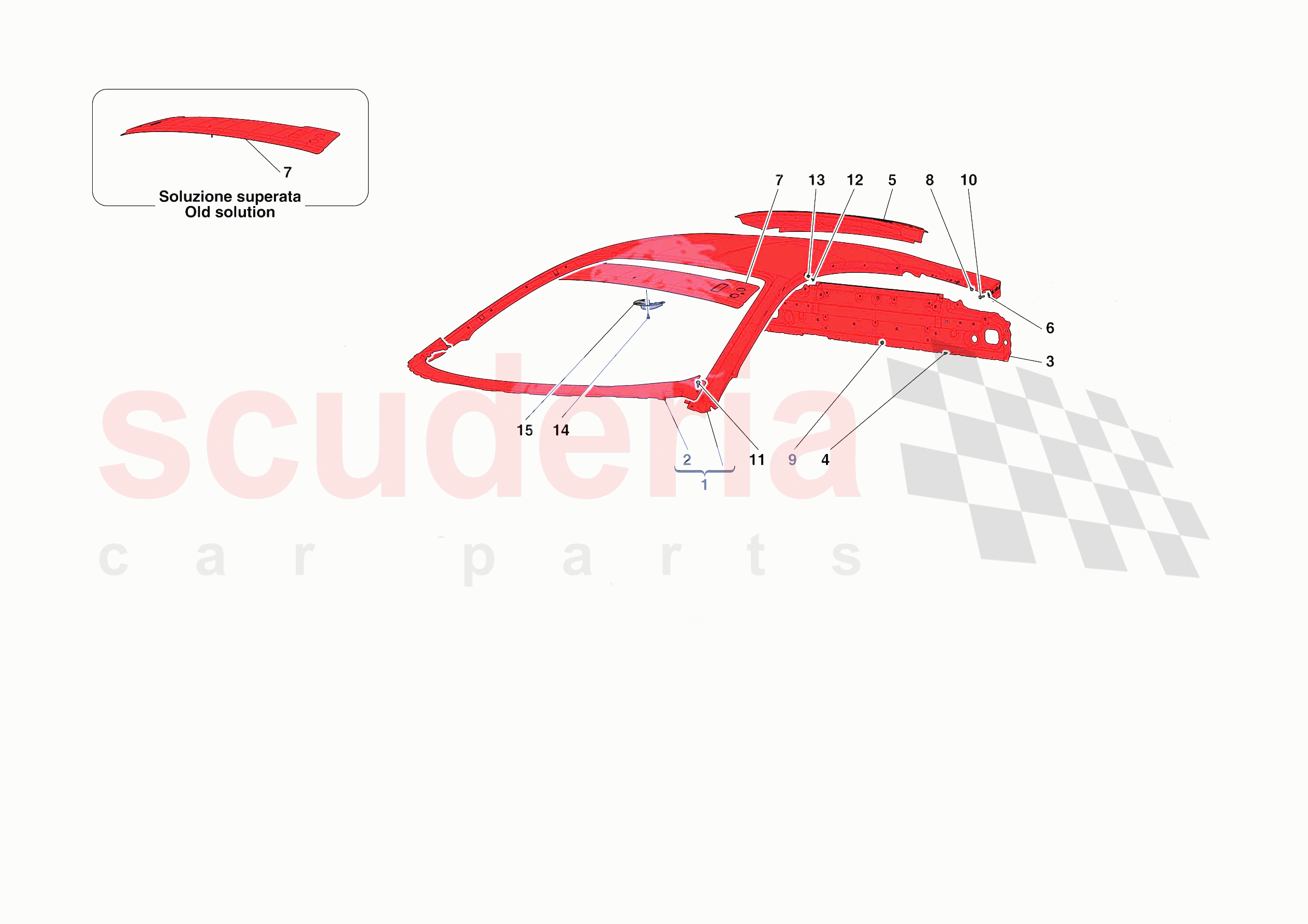 ROOF PANEL of Ferrari Ferrari 488 Pista Europe