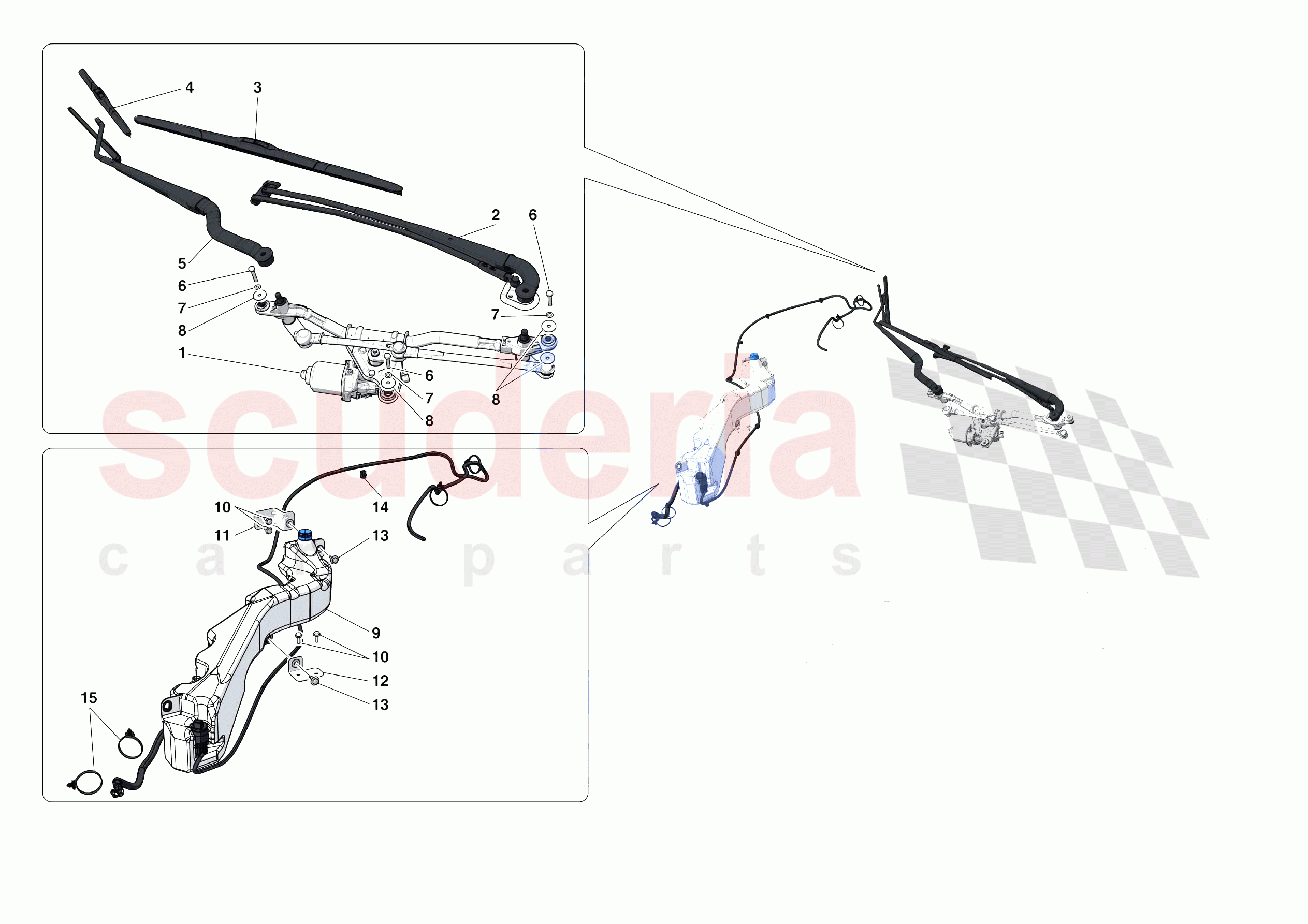 WIPERS AND HEADLAMP WASHERS of Ferrari Ferrari 488 Pista Europe