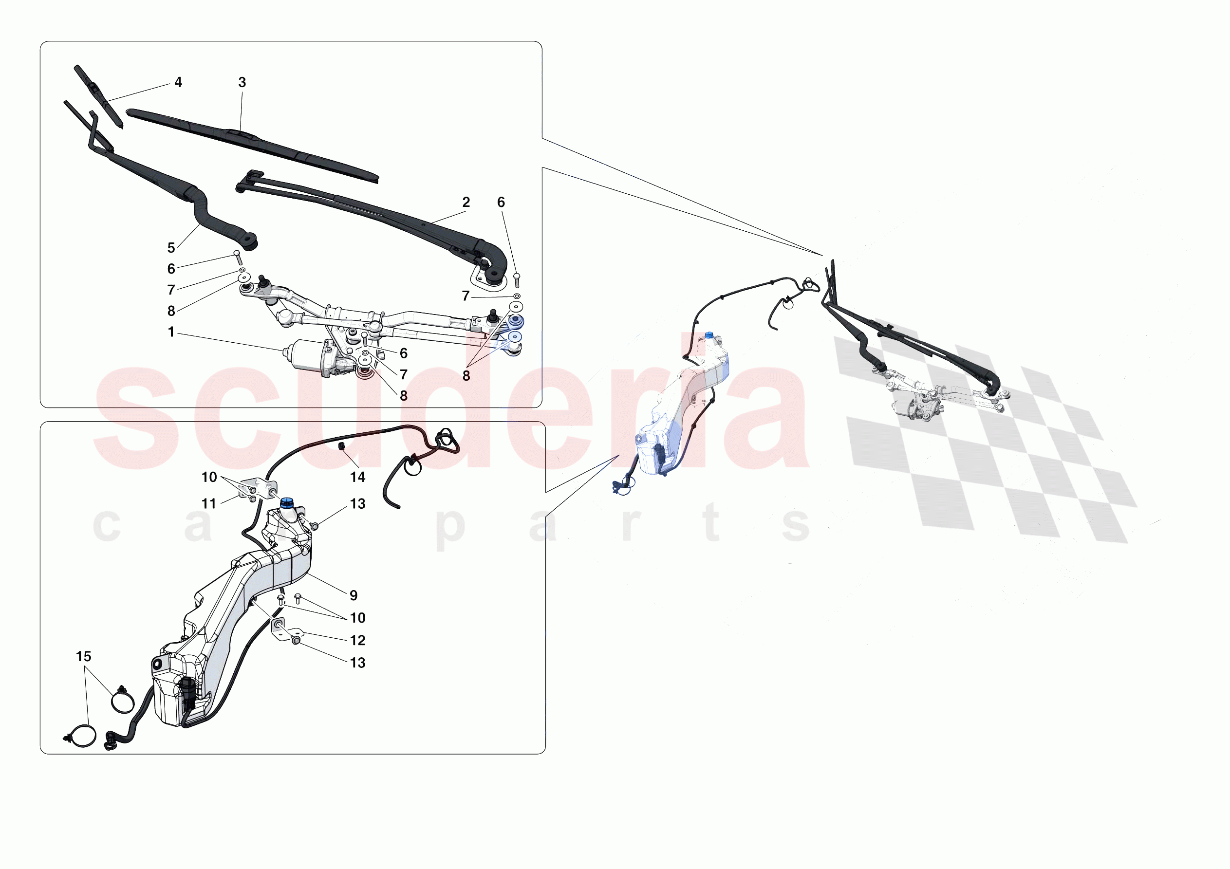 WIPERS AND HEADLAMP WASHERS of Ferrari Ferrari 488 Pista Spider Europe