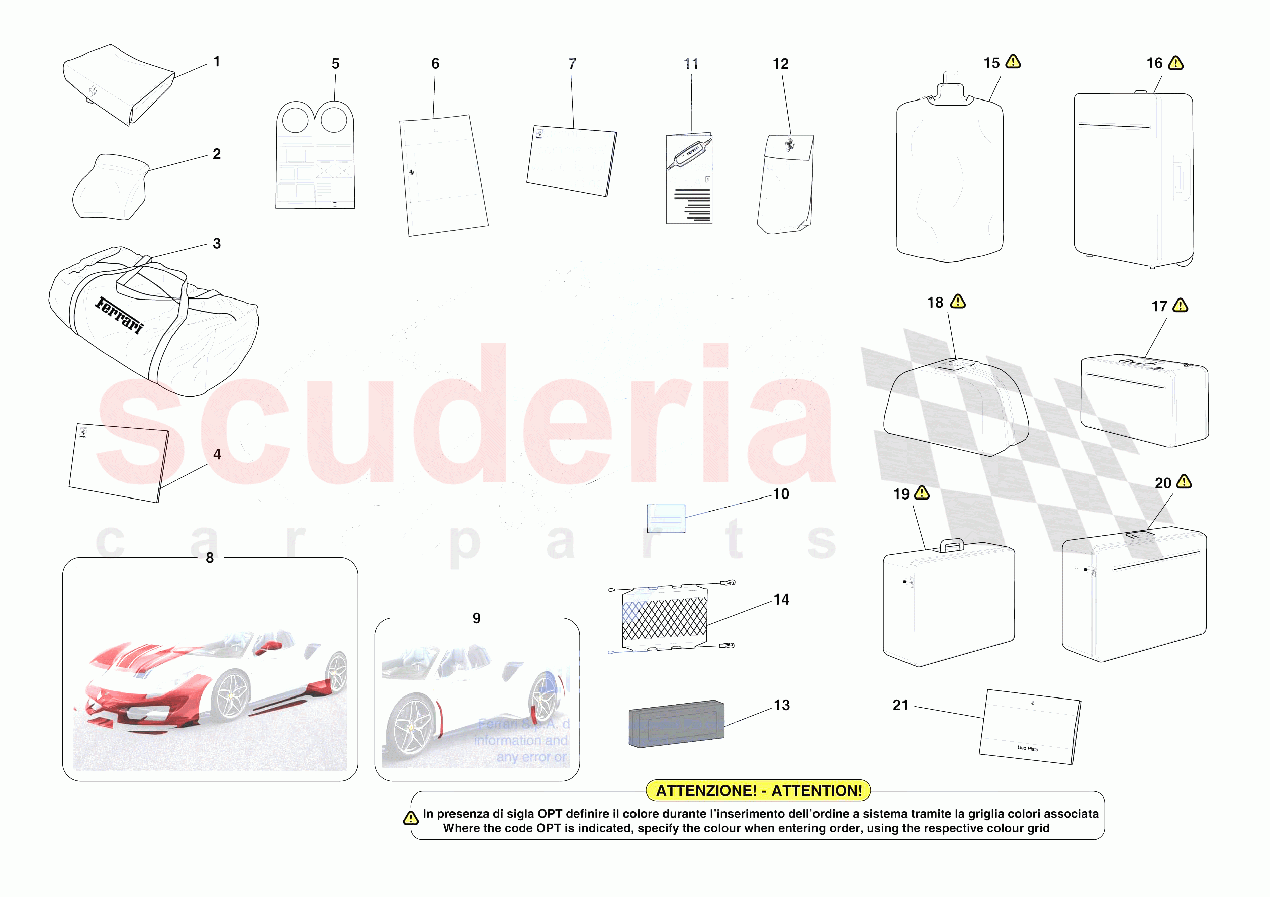 OTHER ACCESSORIES of Ferrari Ferrari 488 Pista Spider Europe RH