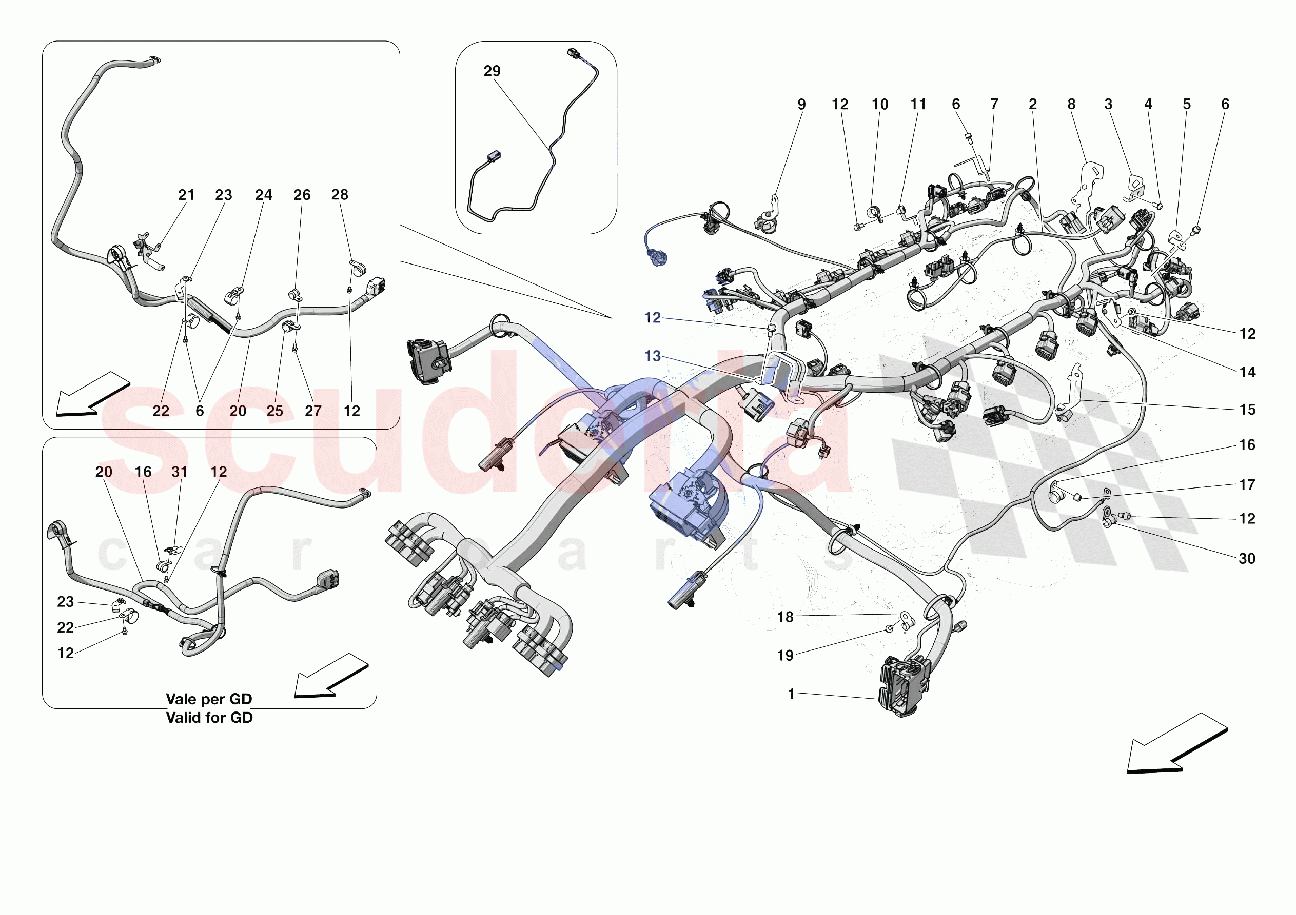 ENGINE ELECTRICAL SYSTEM of Ferrari Ferrari 812 Competizione A Europe RH