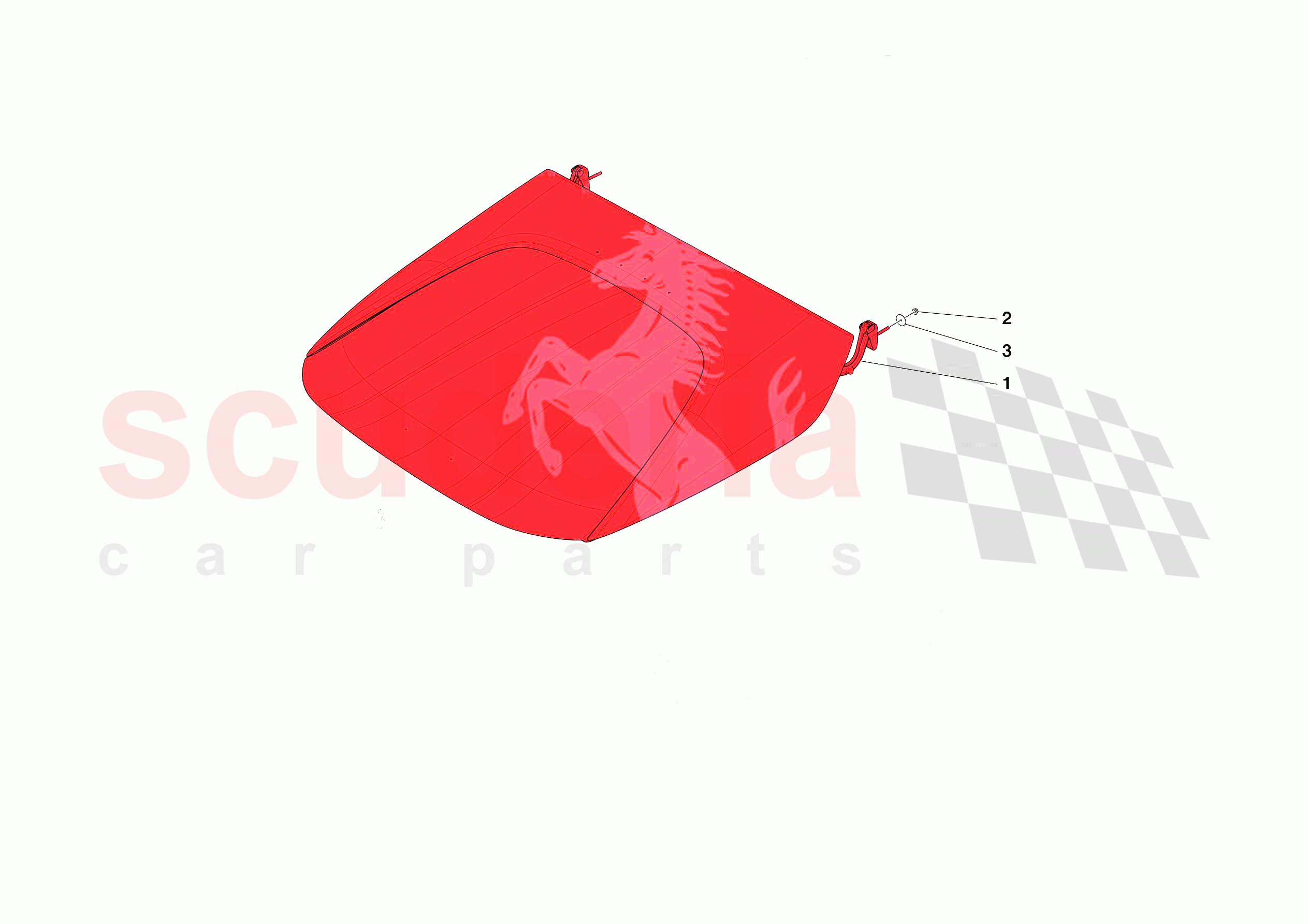 REAR LID SUBSTRUCTURE of Ferrari Ferrari 812 Competizione A USA
