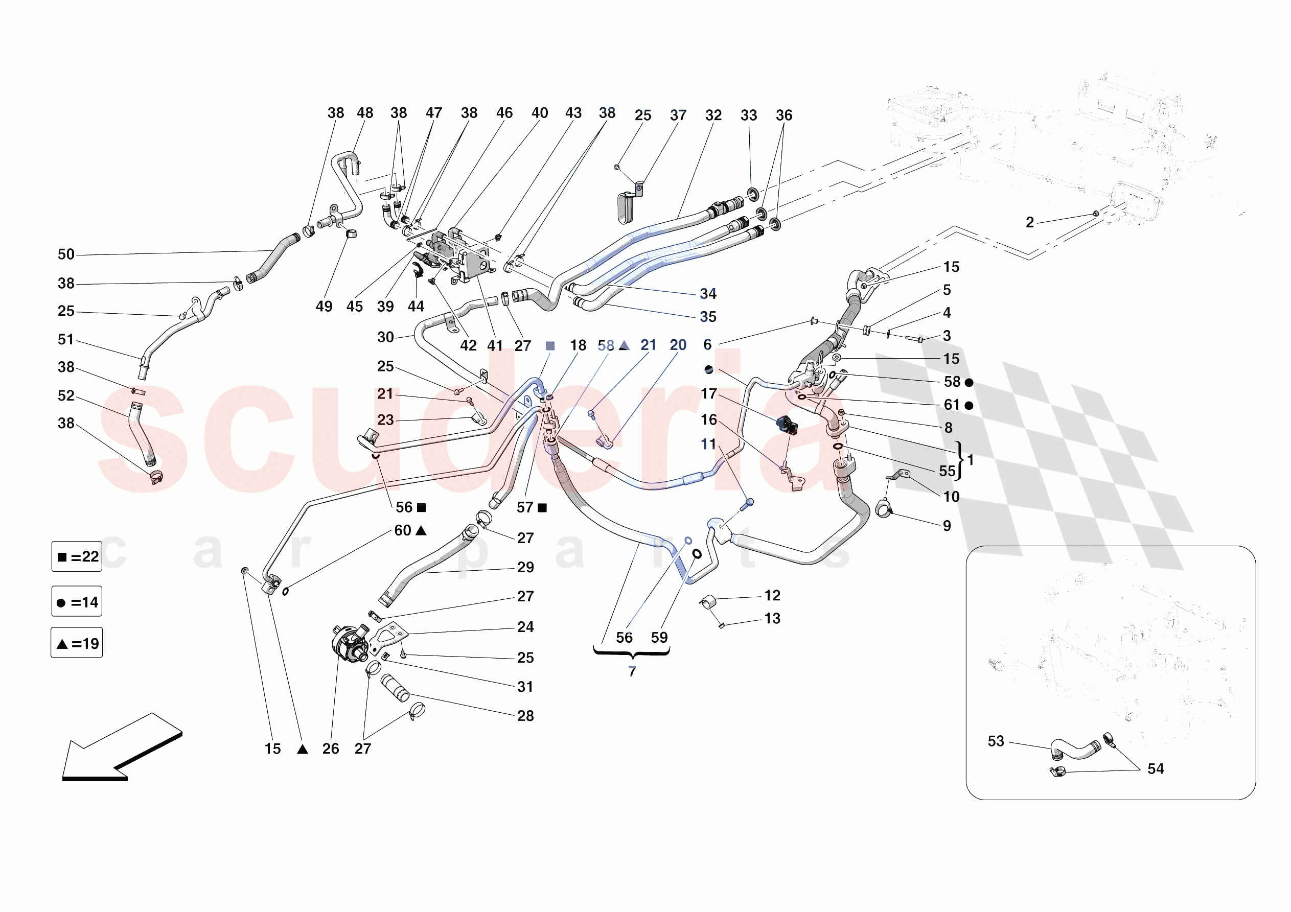 A/C SYSTEM - AIR CONDITIONER SYSTEM of Ferrari Ferrari 812 Competizione A USA