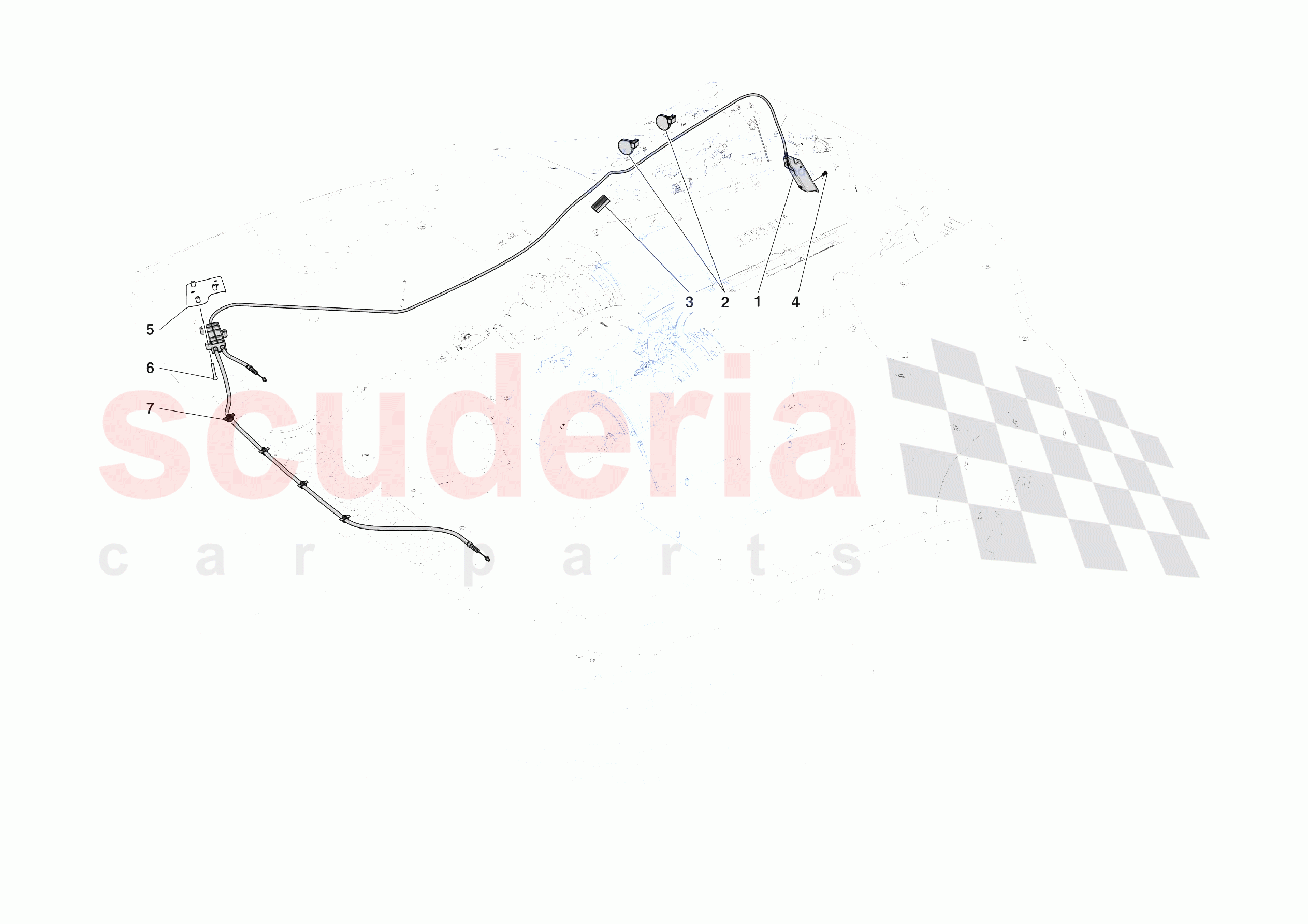 REAR LID OPENING MECHANISM of Ferrari Ferrari Daytona SP3 Europe
