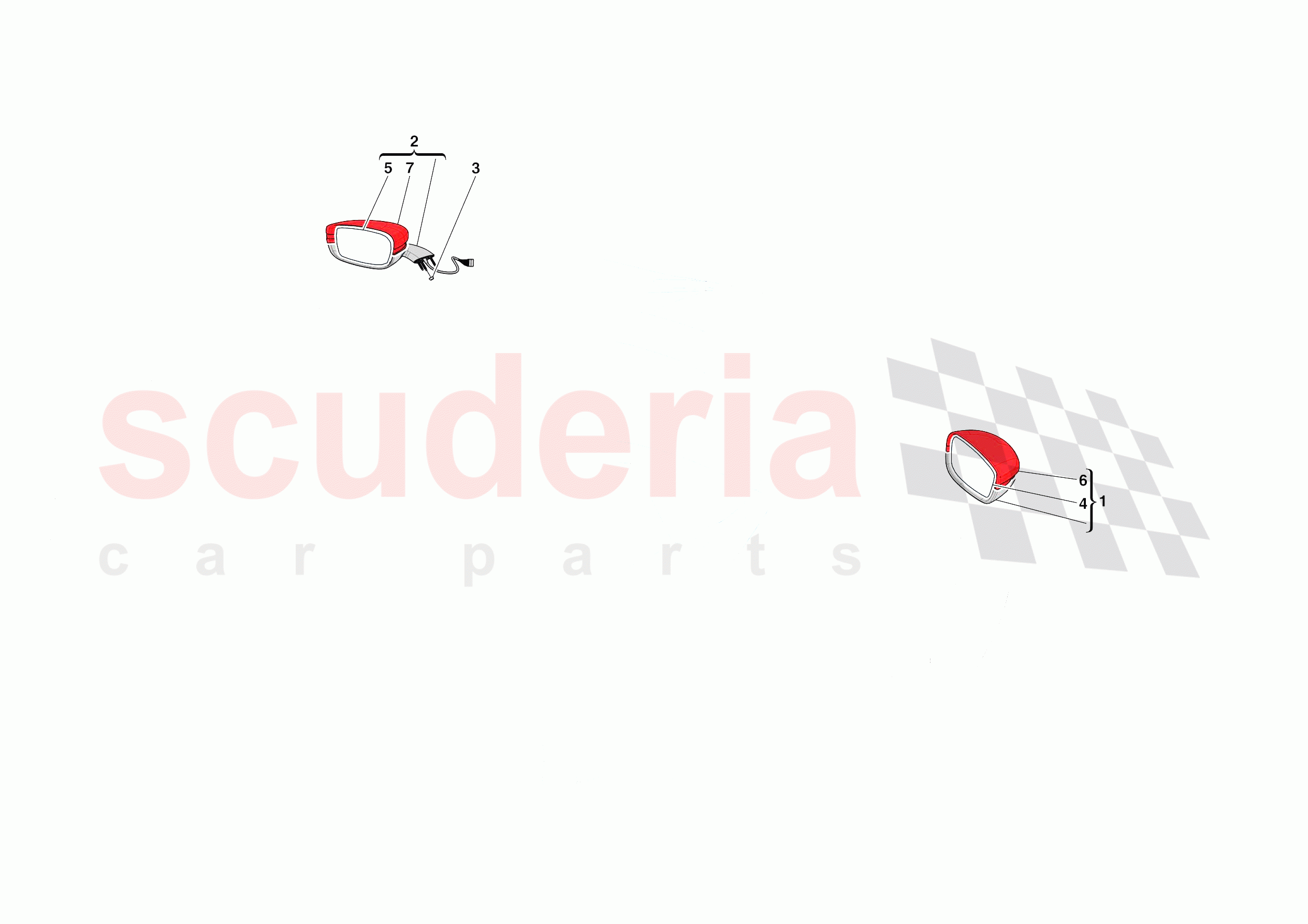 EXTERNAL REAR VIEW MIRRORS of Ferrari Ferrari Daytona SP3 Europe