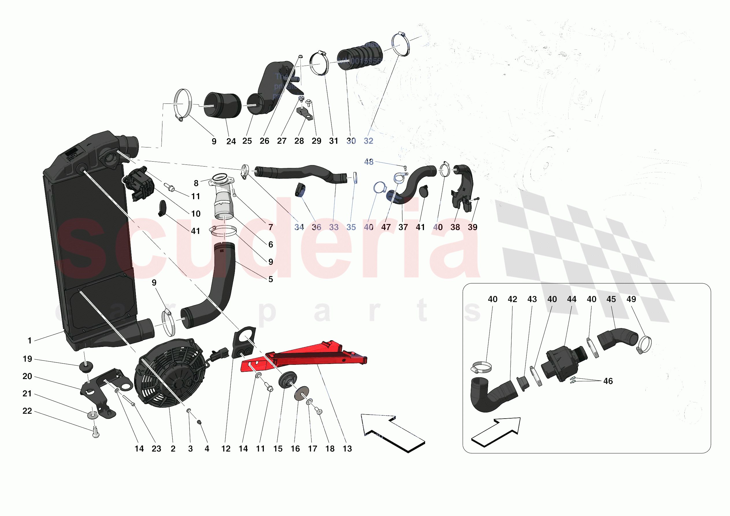 INTERCOOLER of Ferrari Ferrari F8 Spider Europe RH
