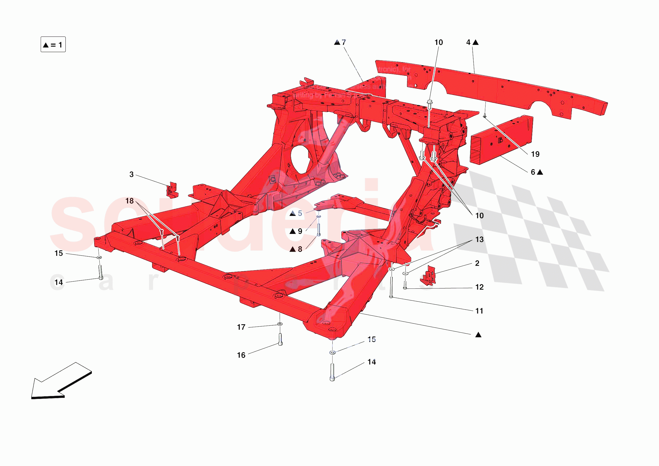 STRUCTURES AND ELEMENTS, REAR OF VEHICLE of Ferrari Ferrari F8 Tributo Europe