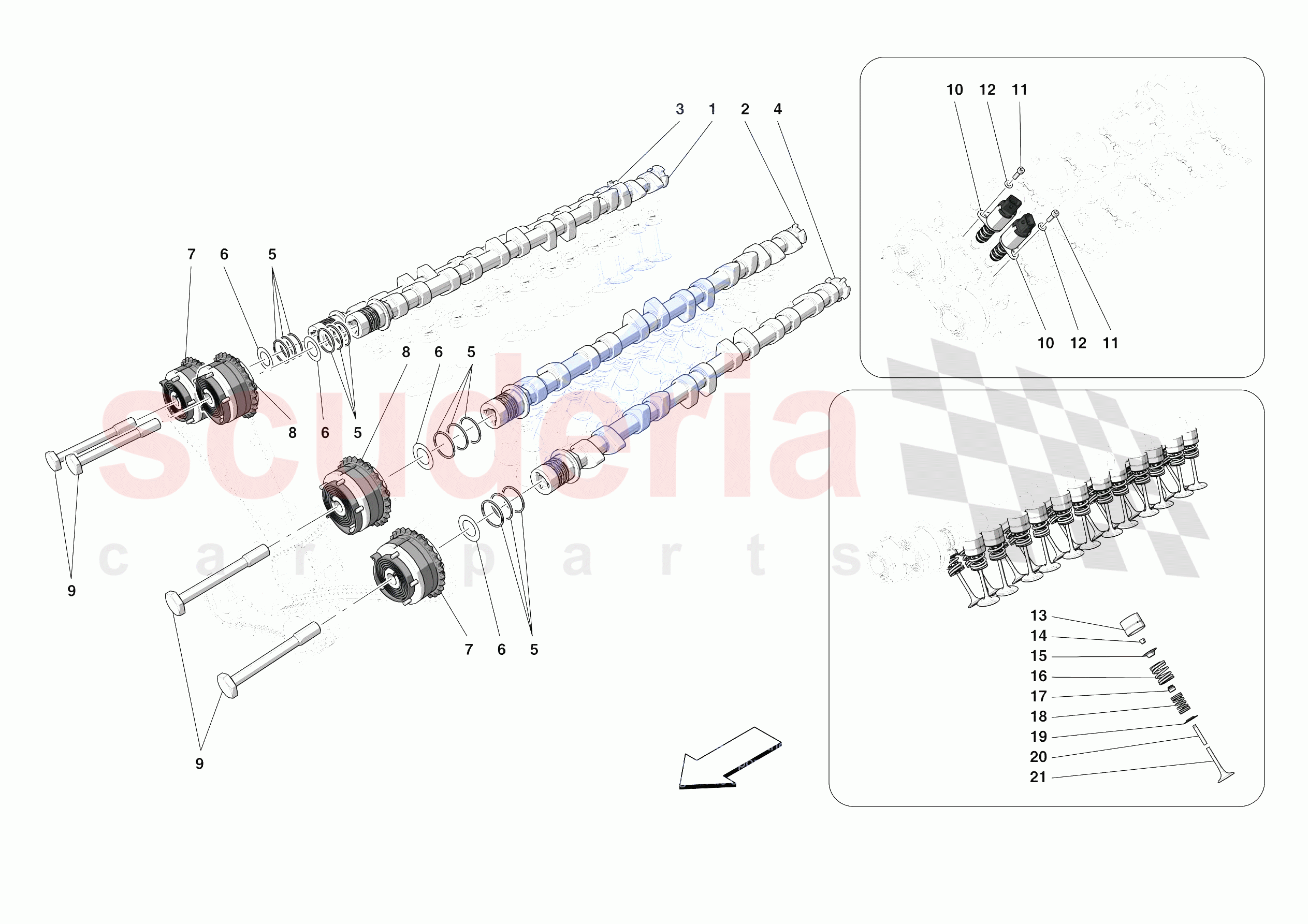 CYLINDER HEADS - TIMING of Ferrari Ferrari Monza SPA1 Europe