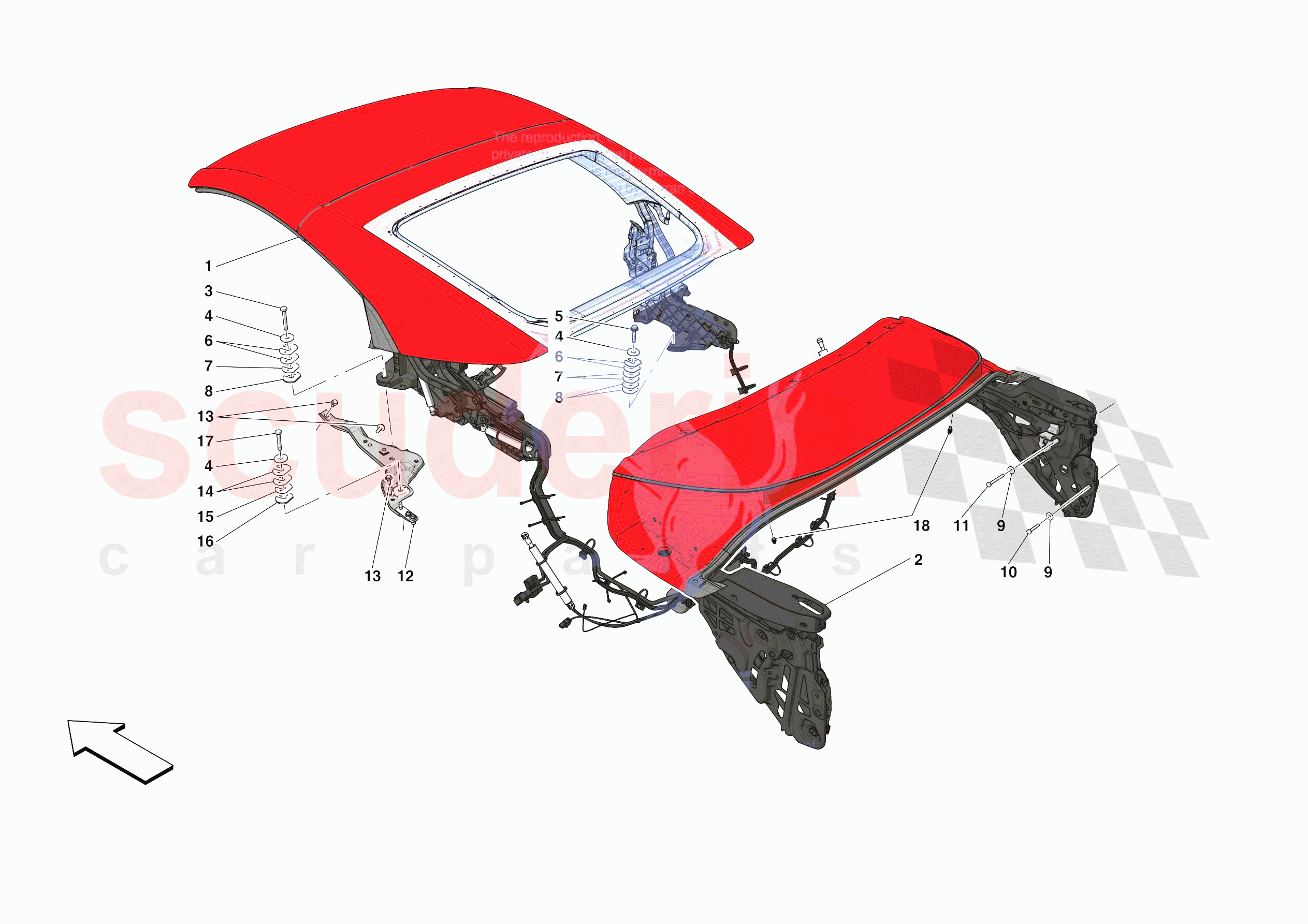 ROOF - STRUCTURE of Ferrari Ferrari Portofino Europe