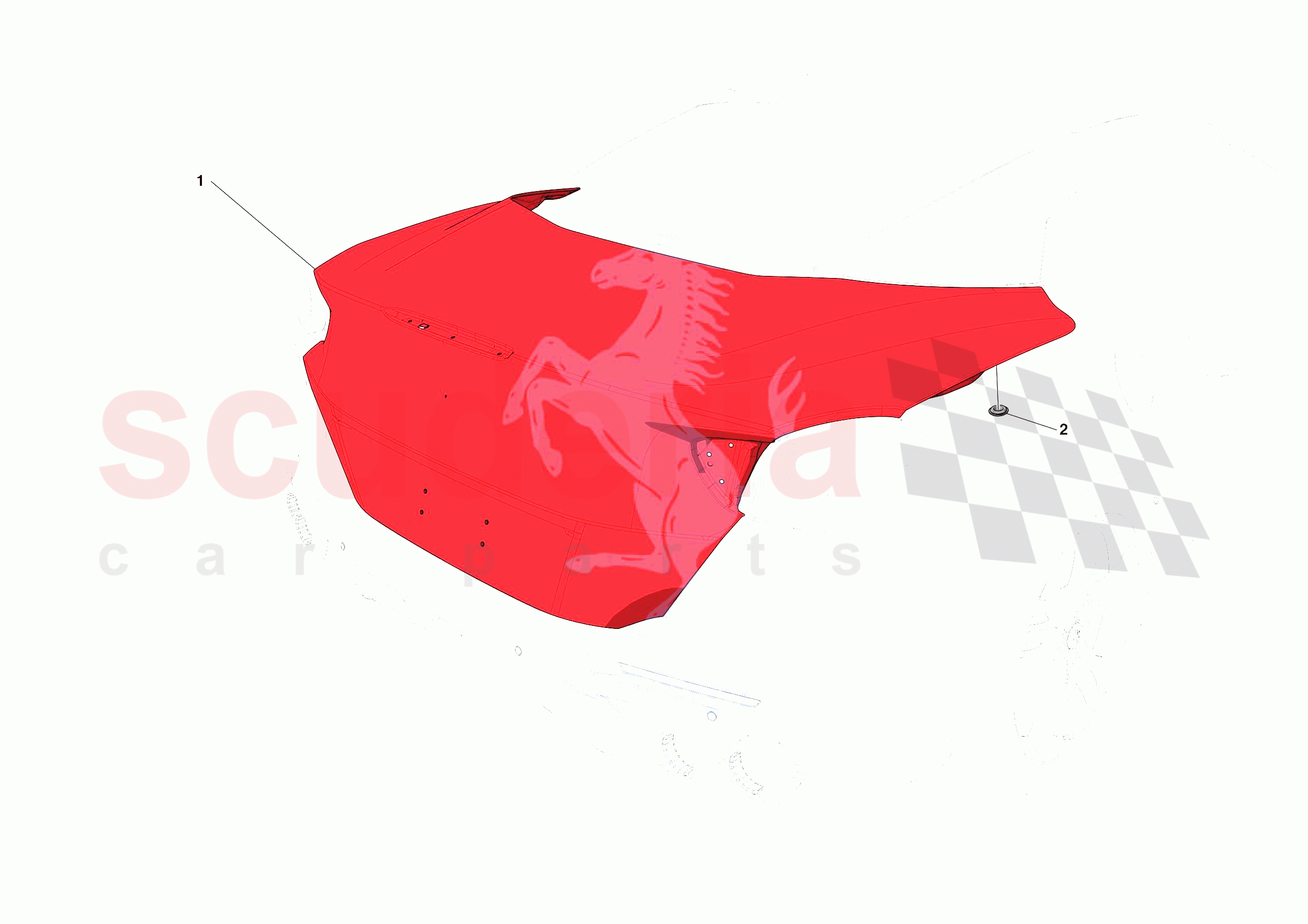 REAR LID SUBSTRUCTURE of Ferrari Ferrari Portofino Europe RH