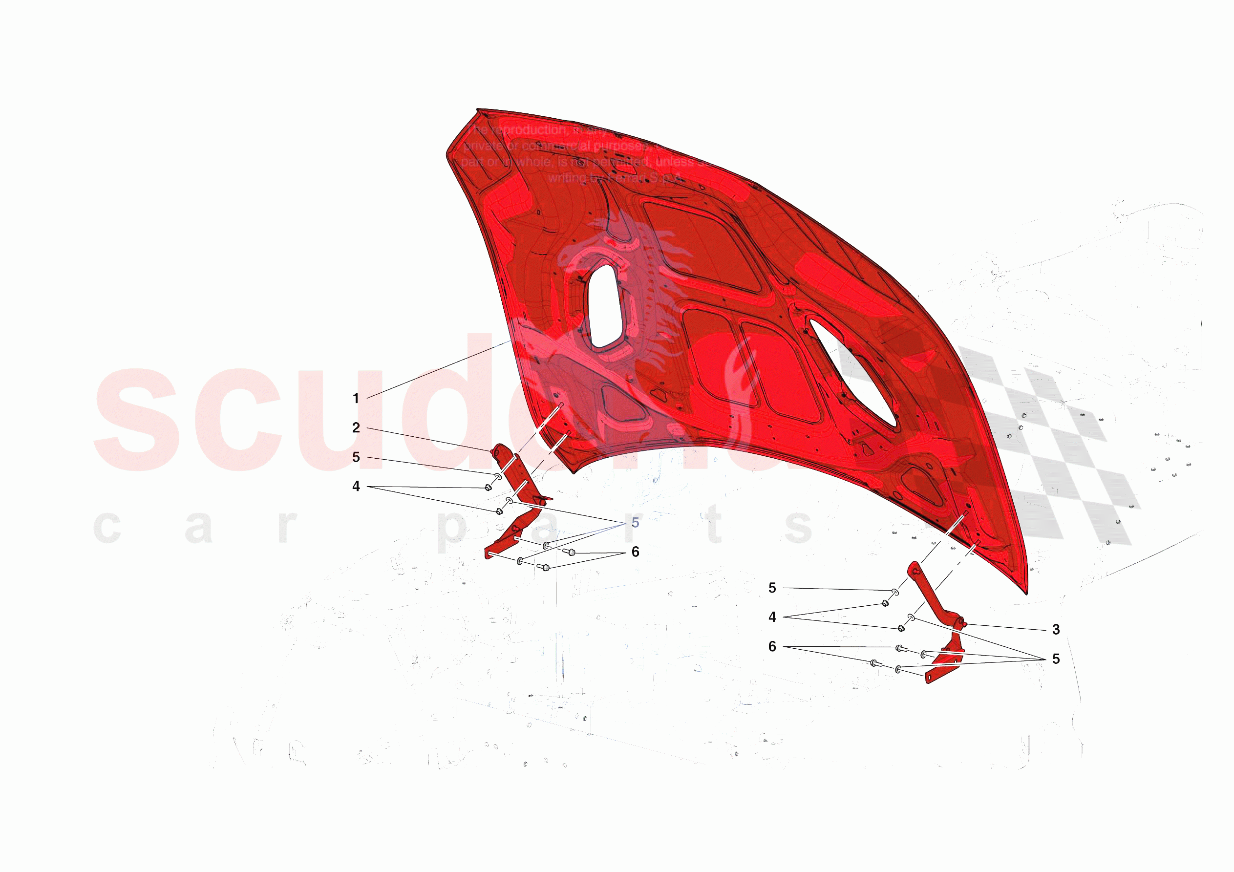FRONT LID SUBSTRUCTURE of Ferrari Ferrari Portofino M Europe