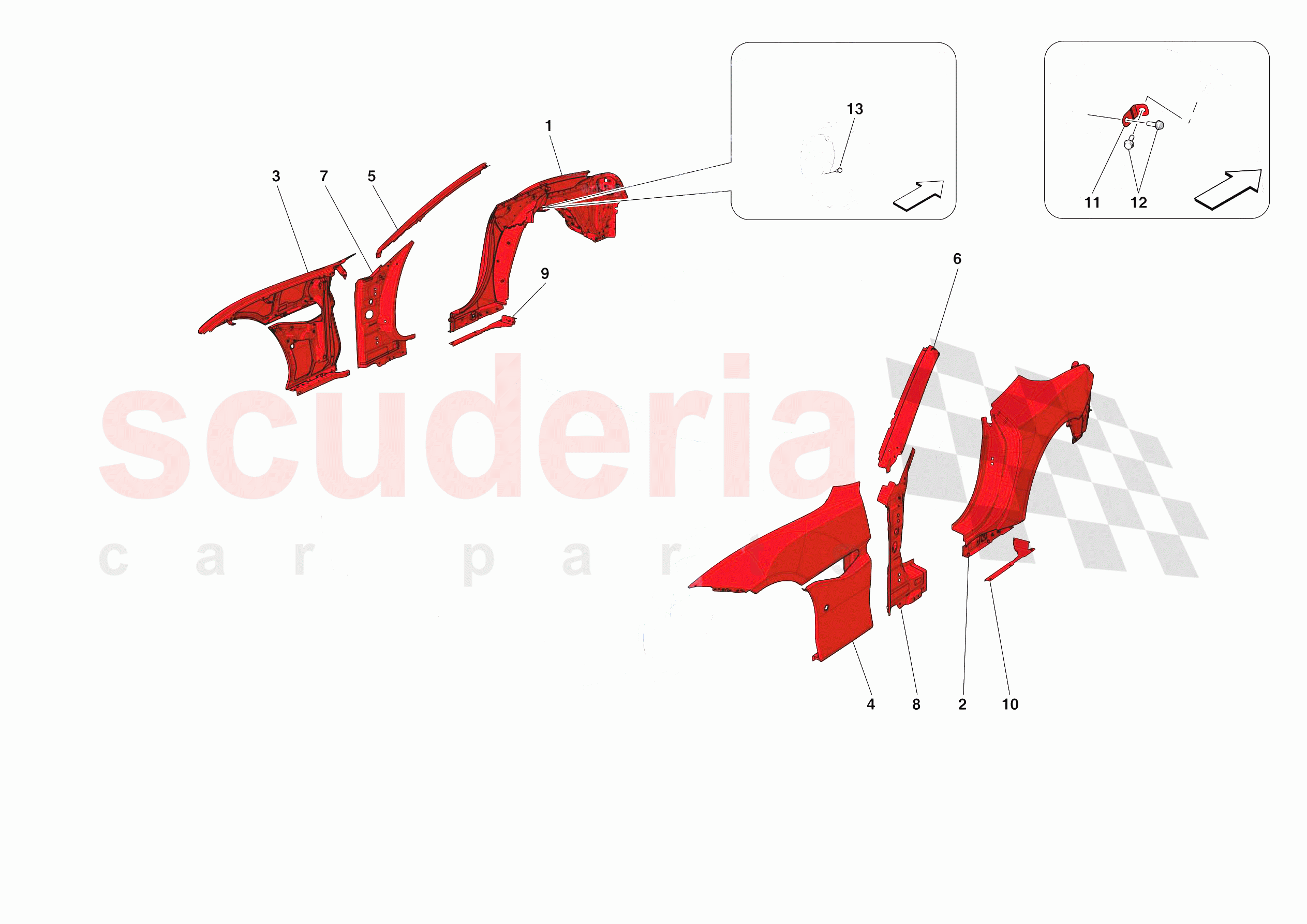 LATERAL OUTER BODYSHELL of Ferrari Ferrari Portofino M Europe RH