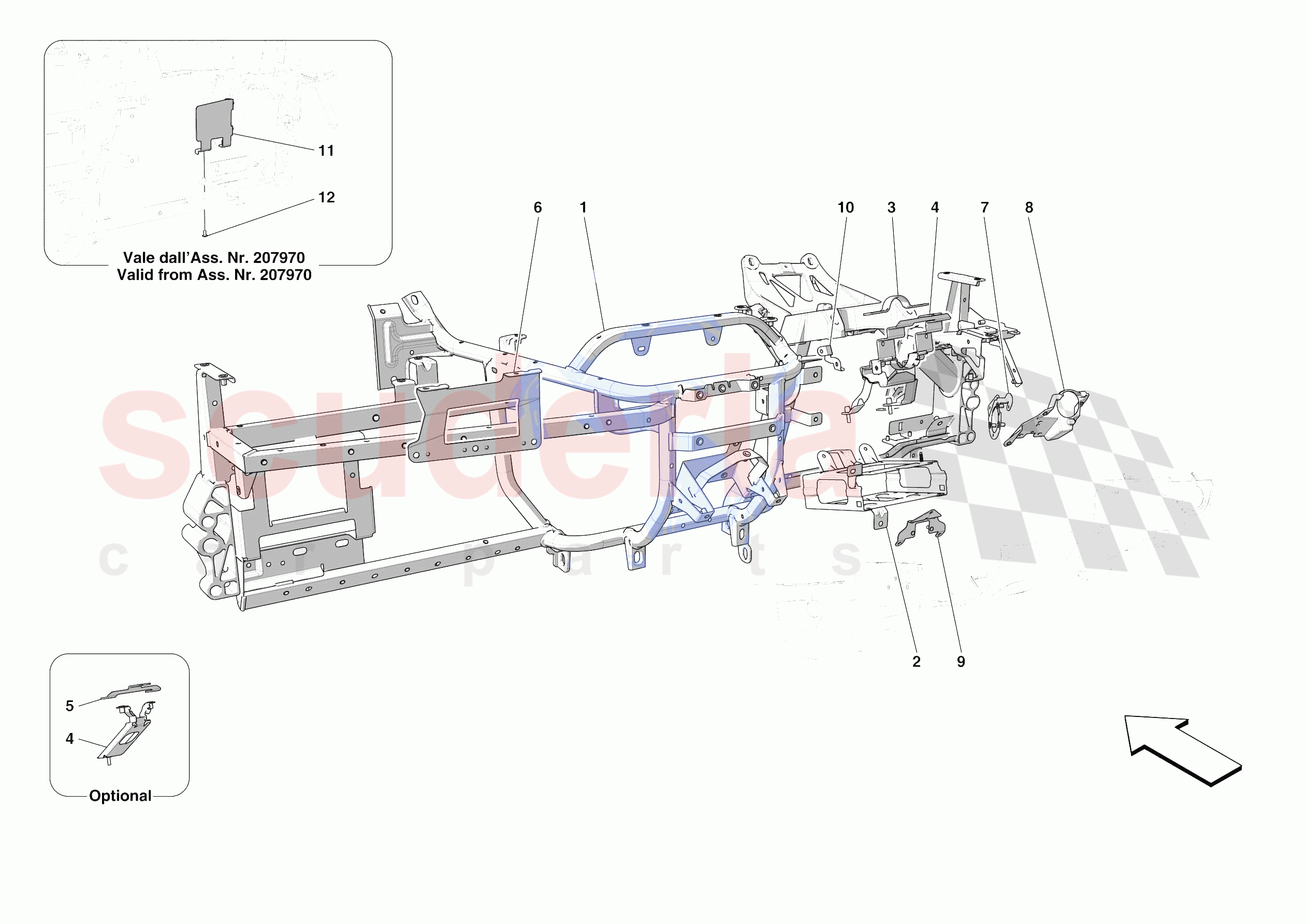 DASHBOARD - SUBSTRUCTURE -APPLICABLE FOR RHD- of Ferrari Ferrari Portofino M Europe RH