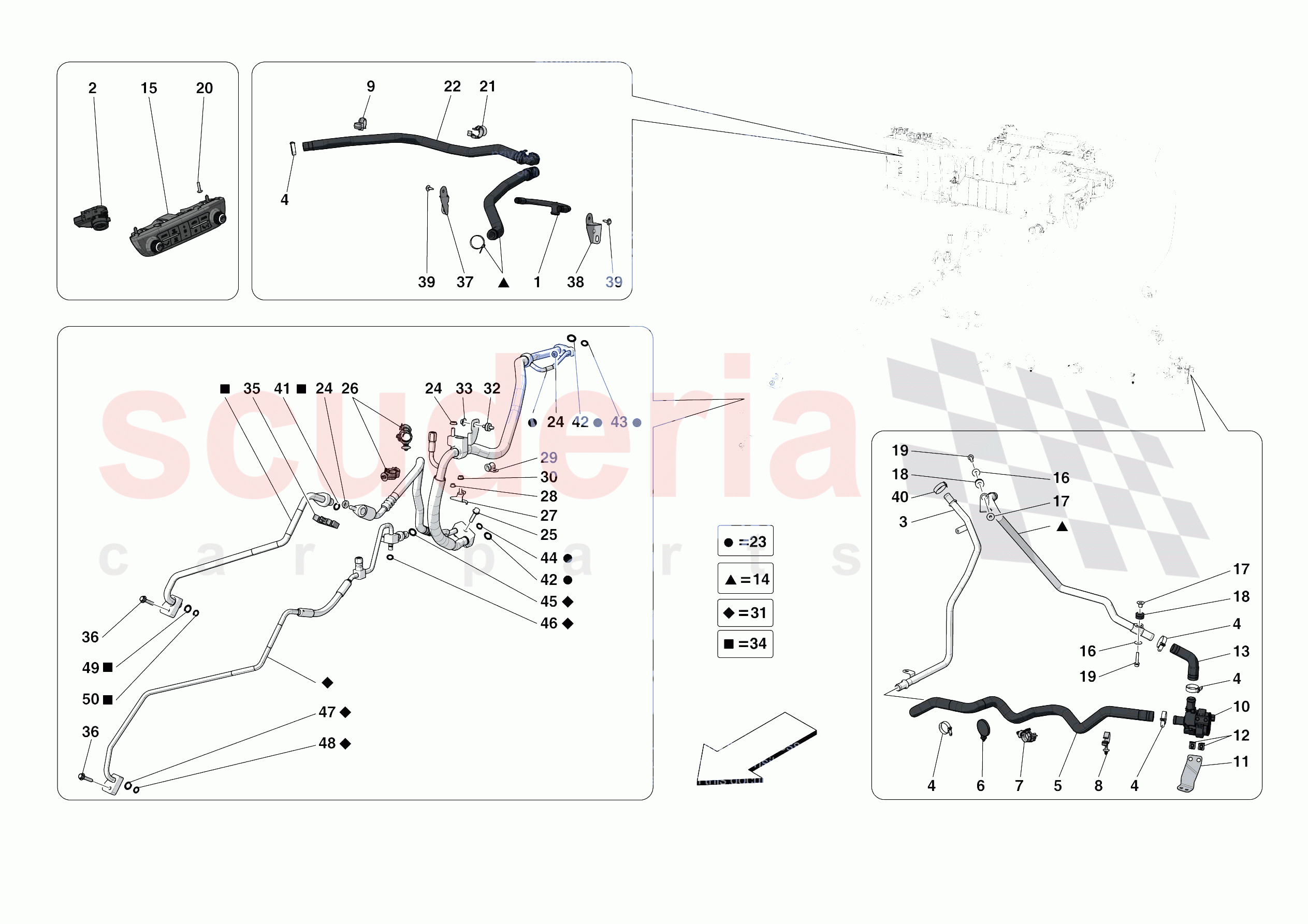 A/C SYSTEM - AIR CONDITIONER SYSTEM of Ferrari Ferrari Portofino M Europe RH
