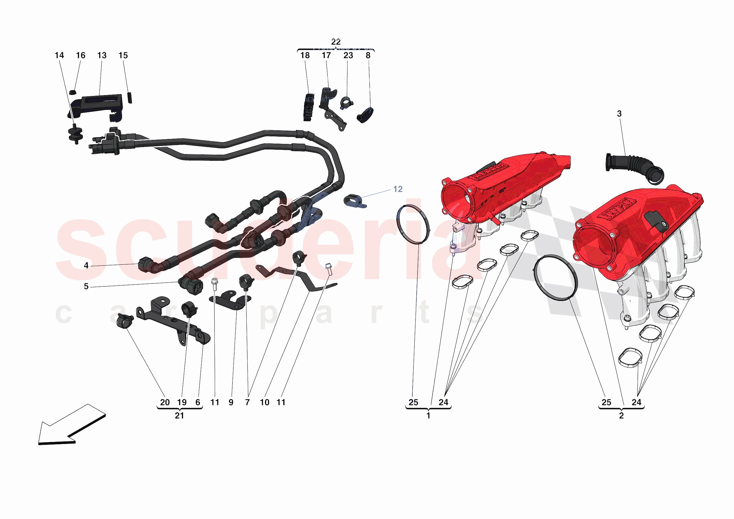 ENGINE INTAKE DUCT of Ferrari Ferrari Portofino USA