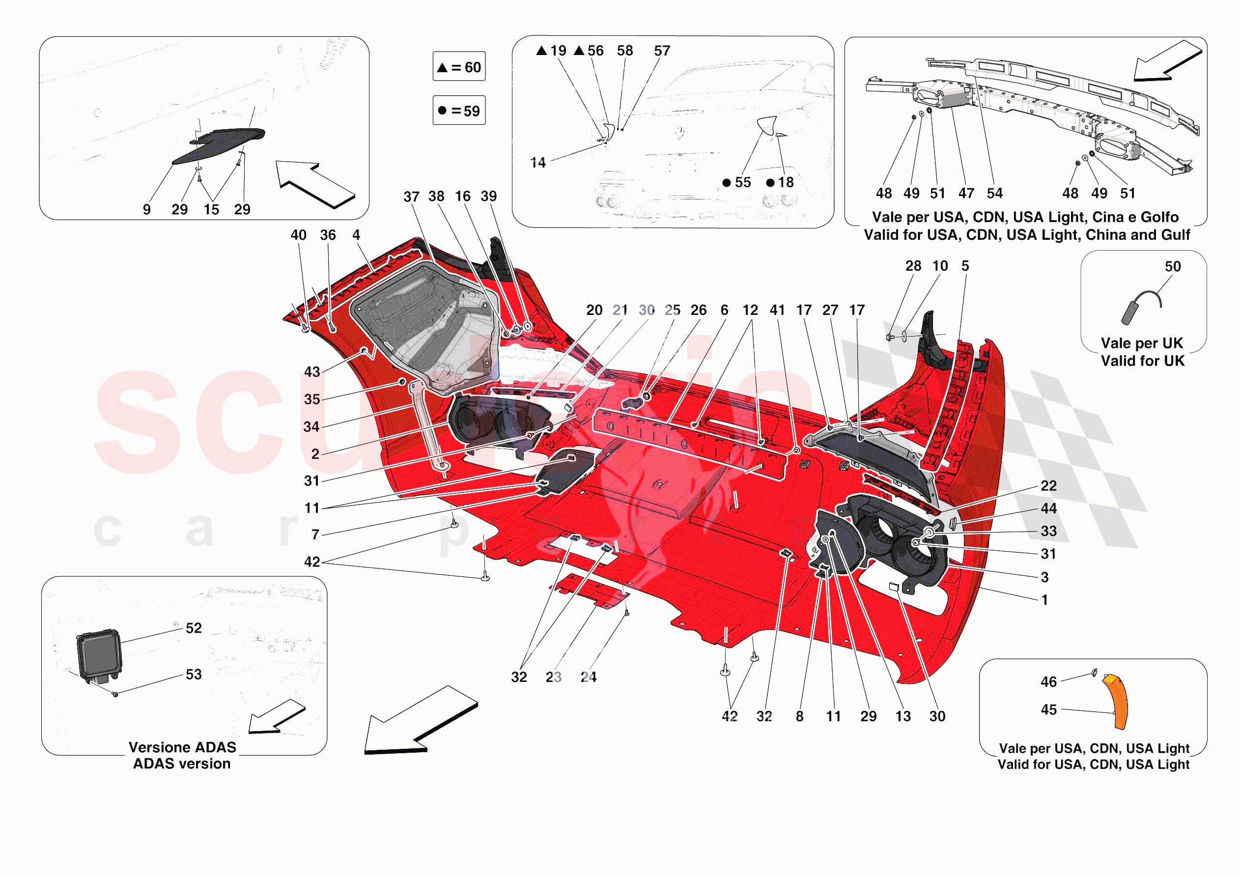 REAR BUMPER of Ferrari Ferrari Portofino USA