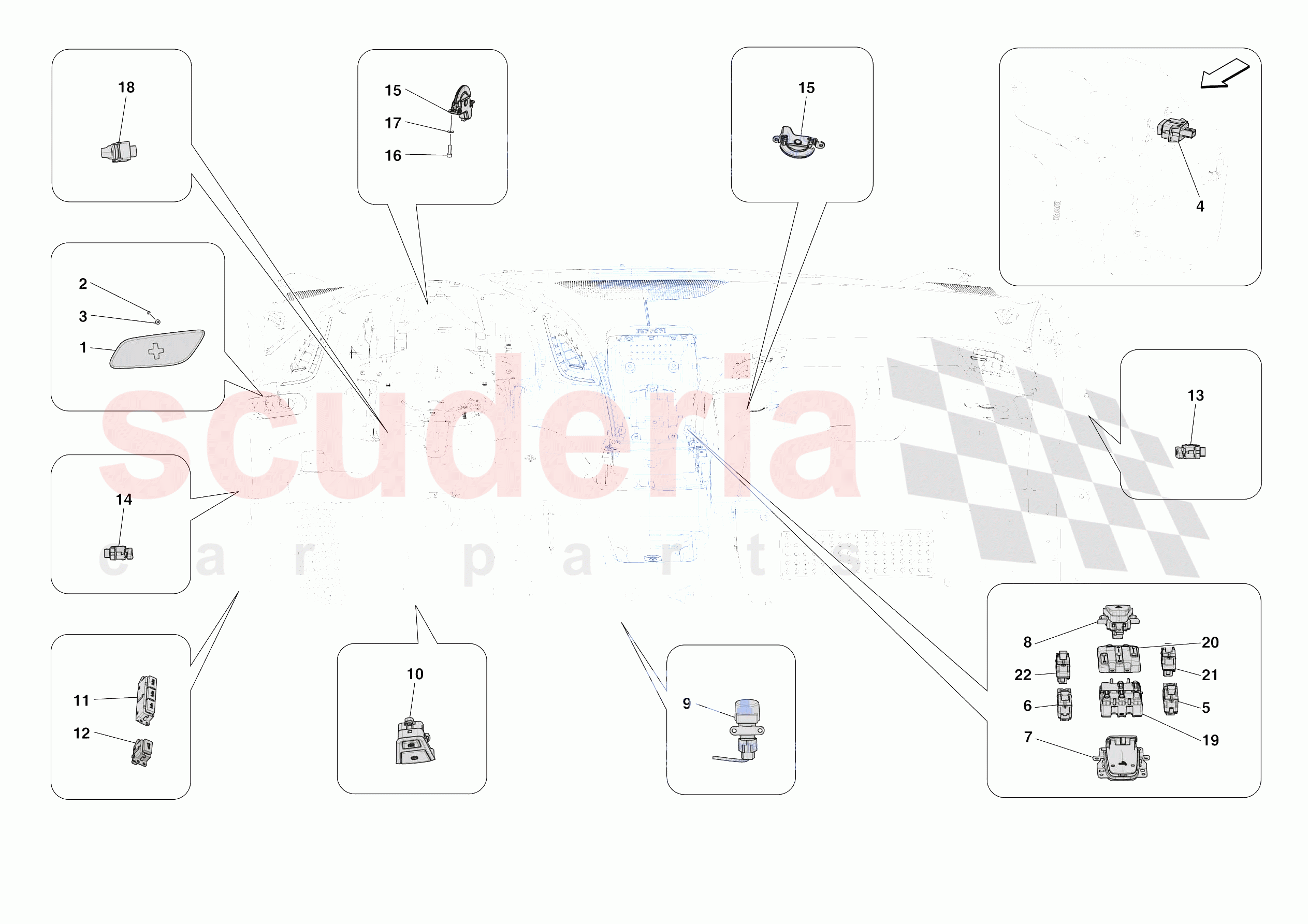 OTHER ELECTRICAL CONTROLS of Ferrari Ferrari Roma Spider Europe
