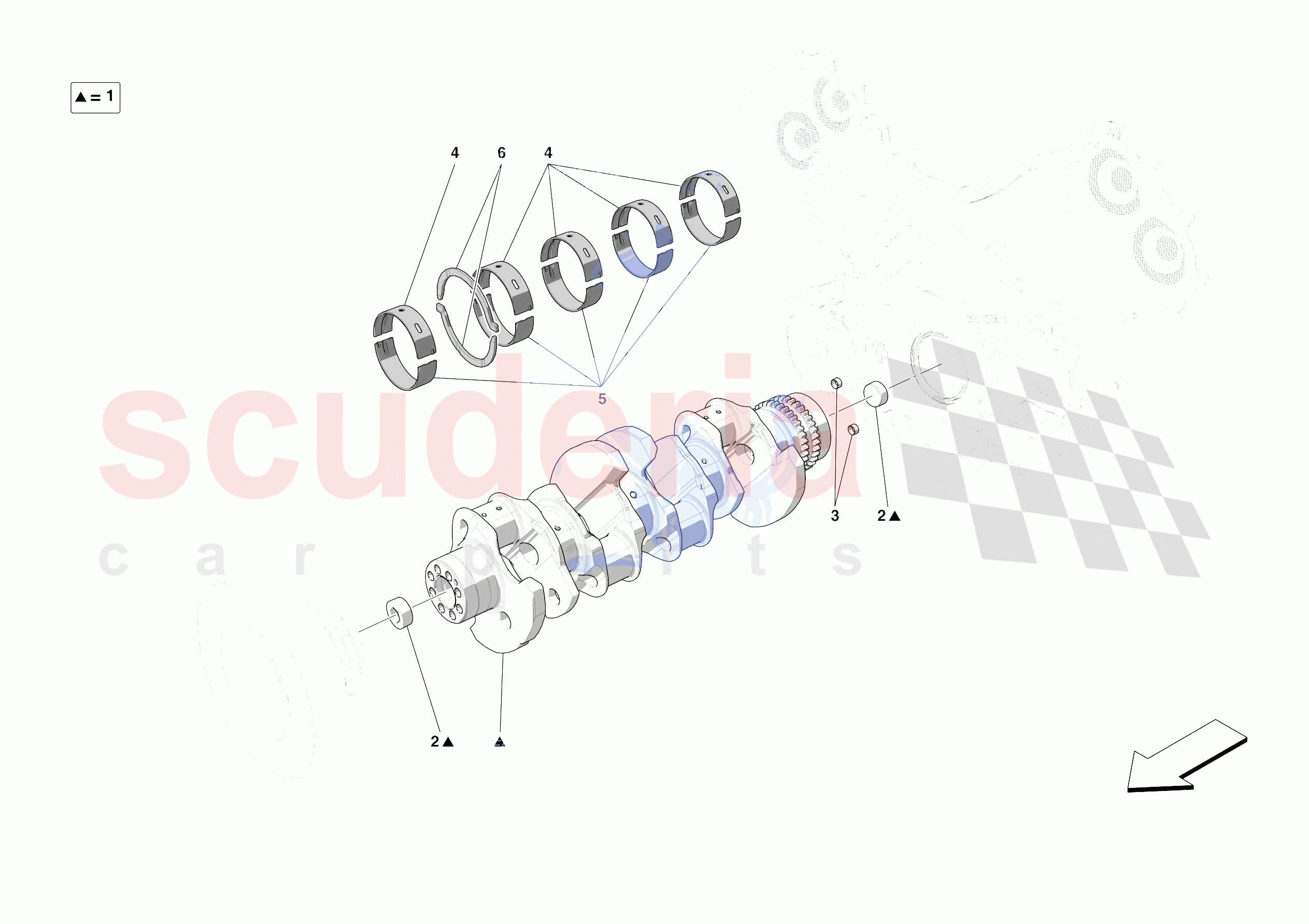 CRANKSHAFT of Ferrari Ferrari SF90 Spider Europe