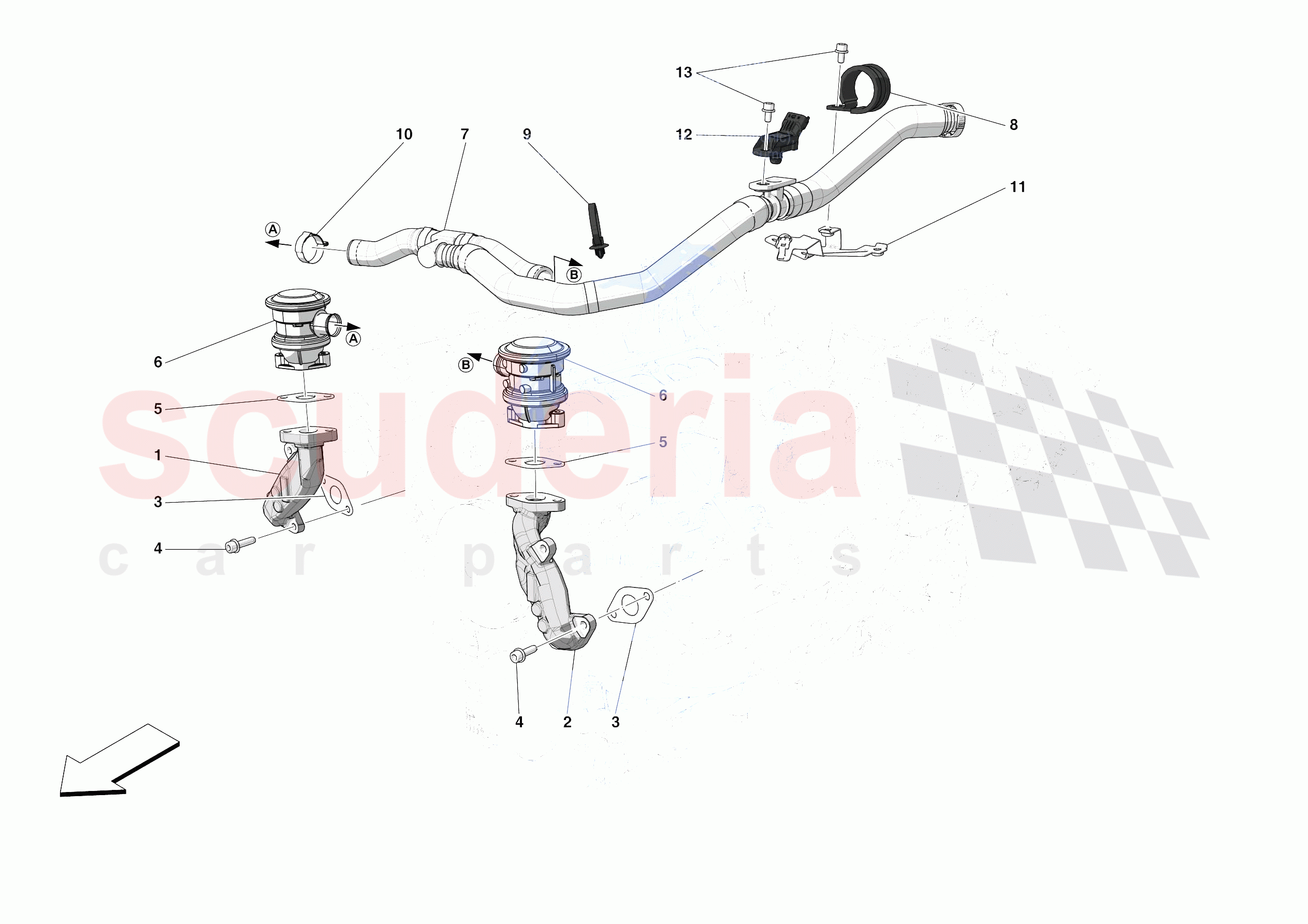 EMISSIONS CONTROL SYSTEM PIPES AND VALVES of Ferrari Ferrari SF90 Stradale USA